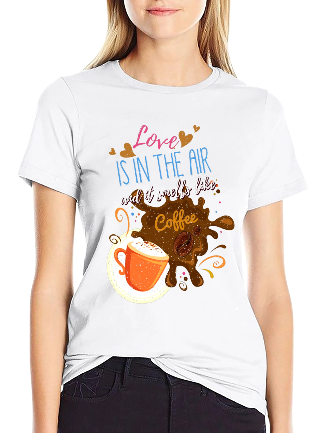 Love Is In The Air Coffee Graphic T-Shirt