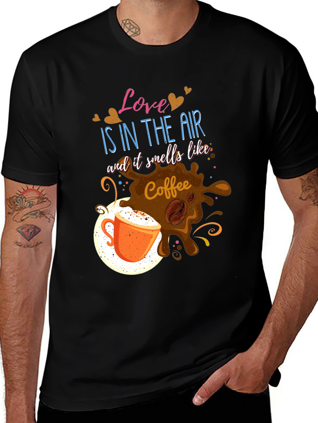 Love Is In The Air Coffee Graphic T-Shirt