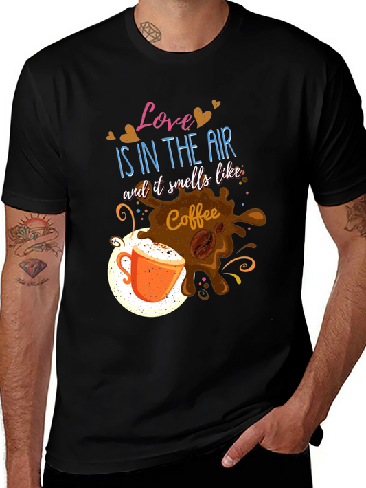 Love Is In The Air Coffee Graphic T-Shirt