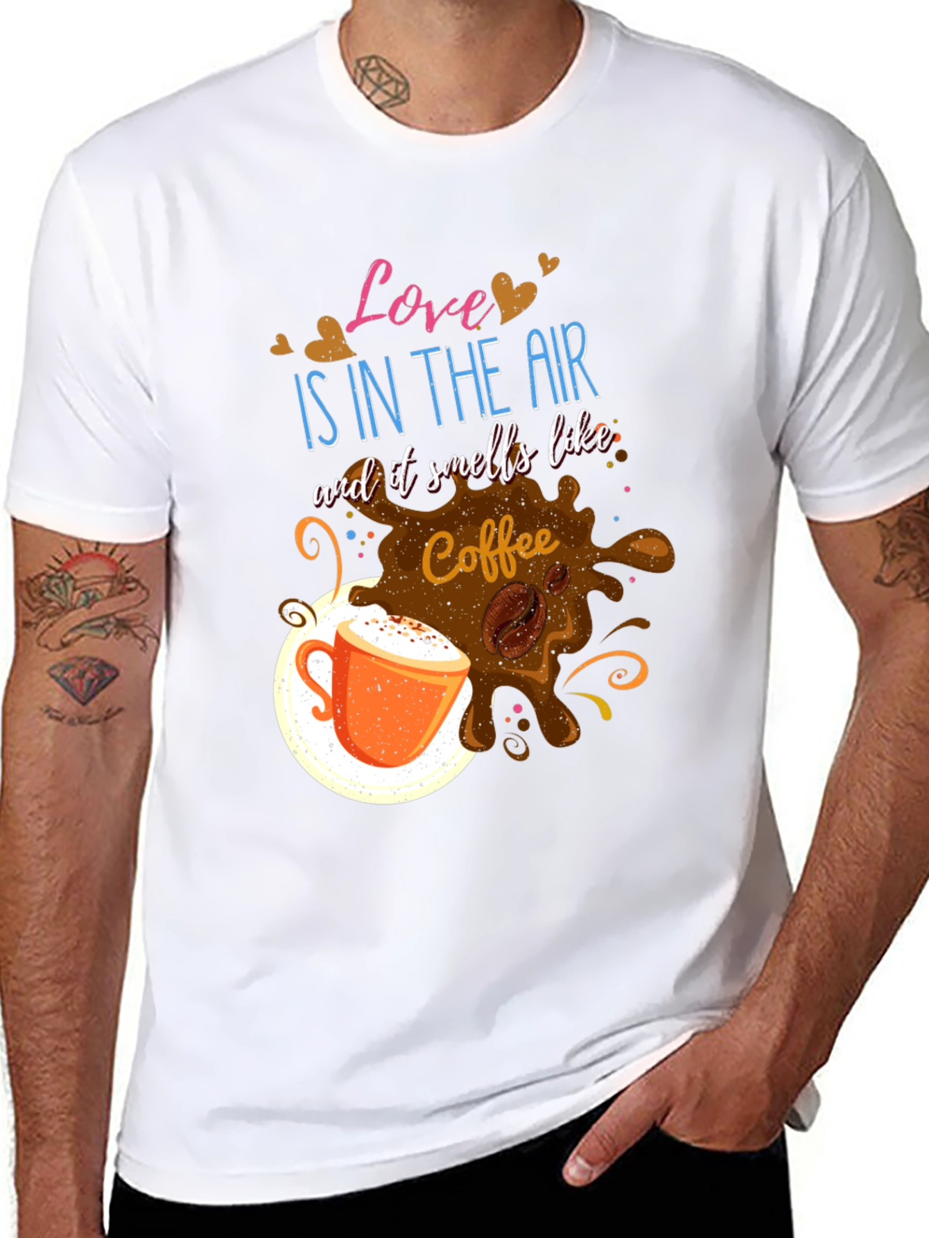 Love Is In The Air Coffee Graphic T-Shirt