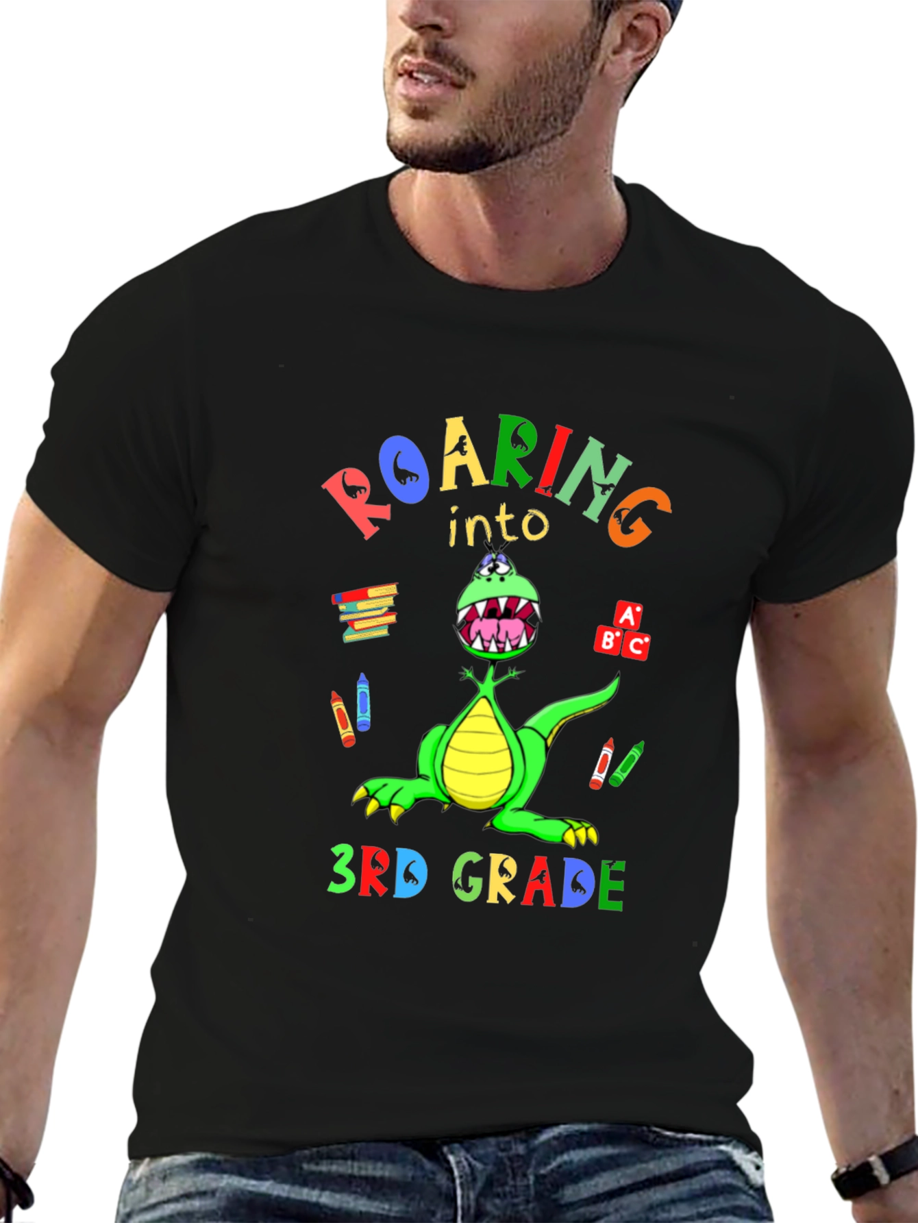 Roaring Into 3rd Grade Kids T-Shirt