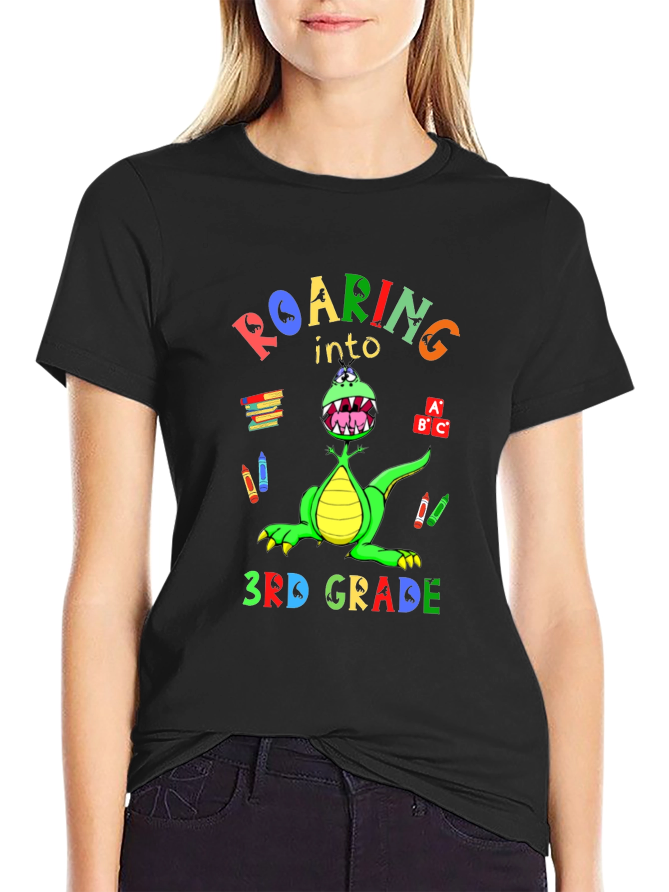 Roaring Into 3rd Grade Kids T-Shirt