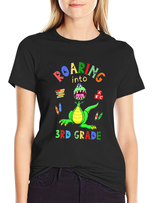 Roaring Into 3rd Grade Kids T-Shirt