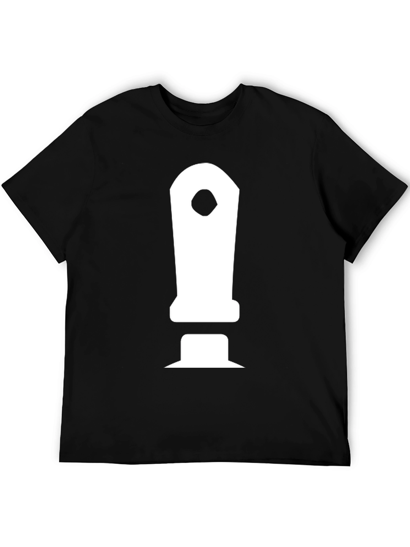 Mens Black T-Shirt with White Controller Graphic