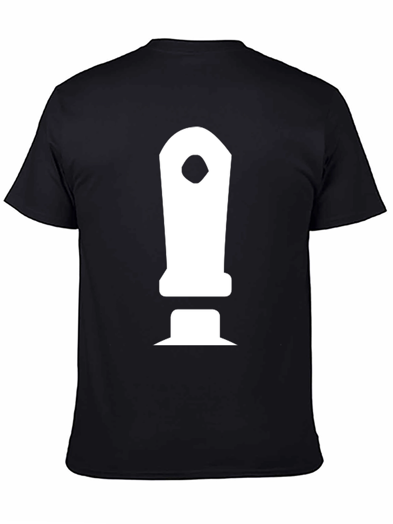 Mens Black T-Shirt with White Controller Graphic