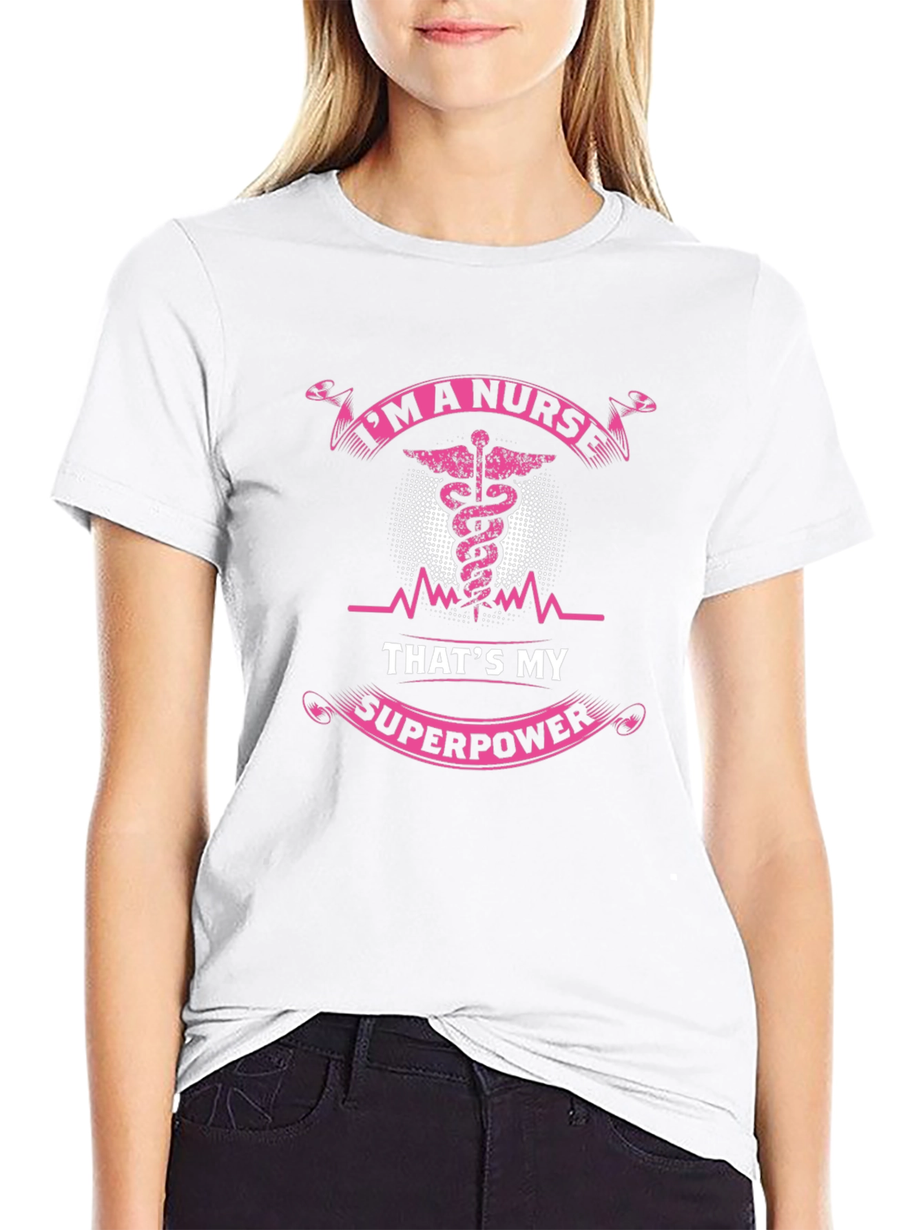 Im A Nurse Thats My Superpower Black T-Shirt