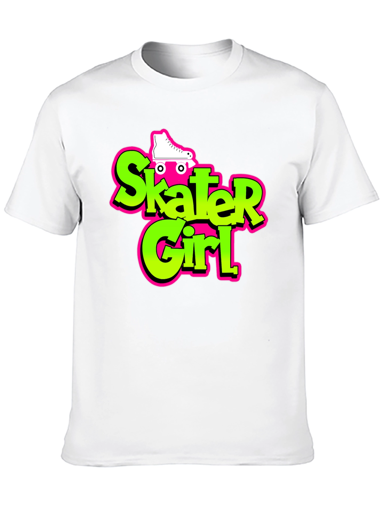 Skater Girl Graphic Tee - Retro Style