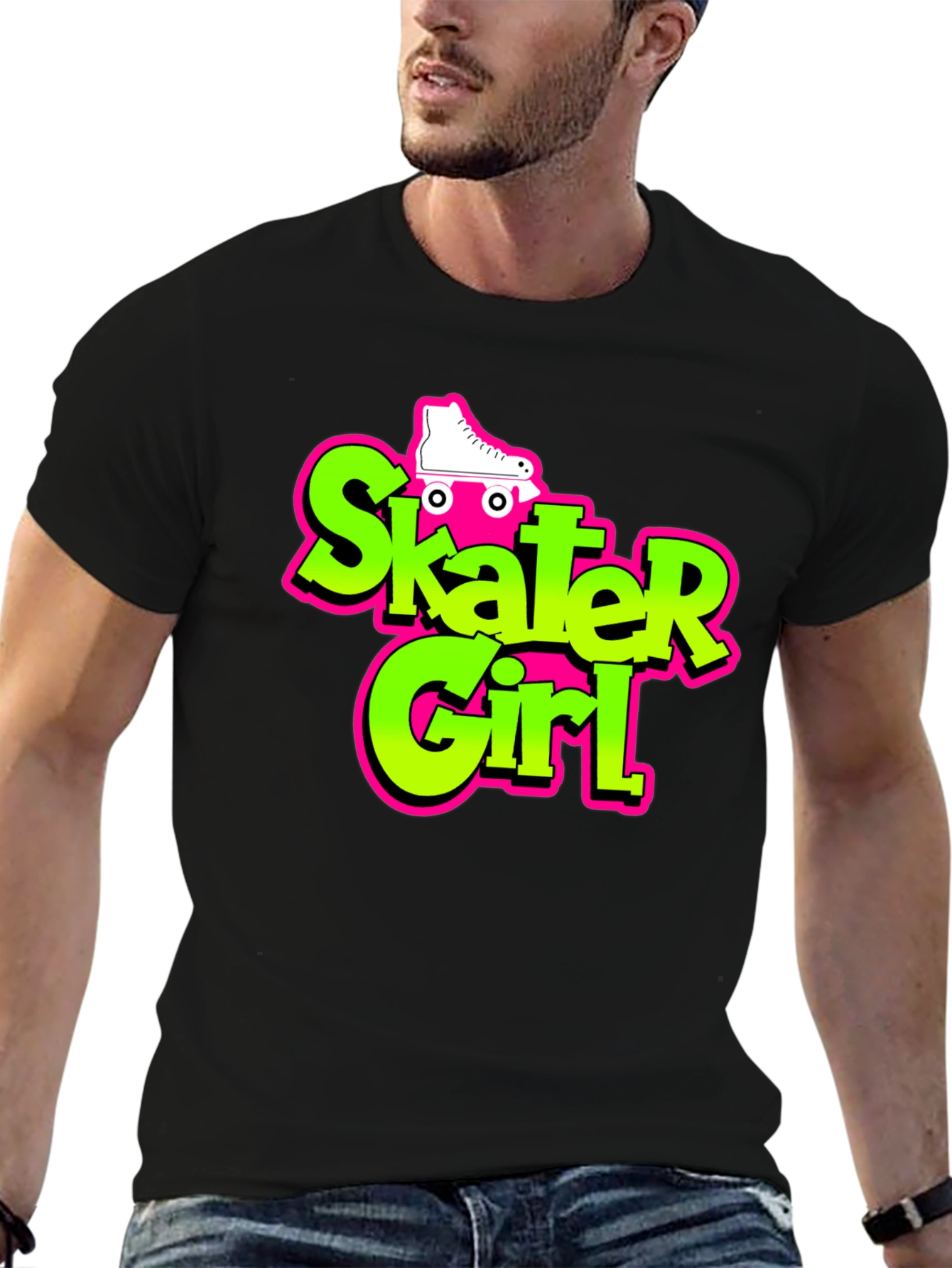Skater Girl Graphic Tee - Retro Style