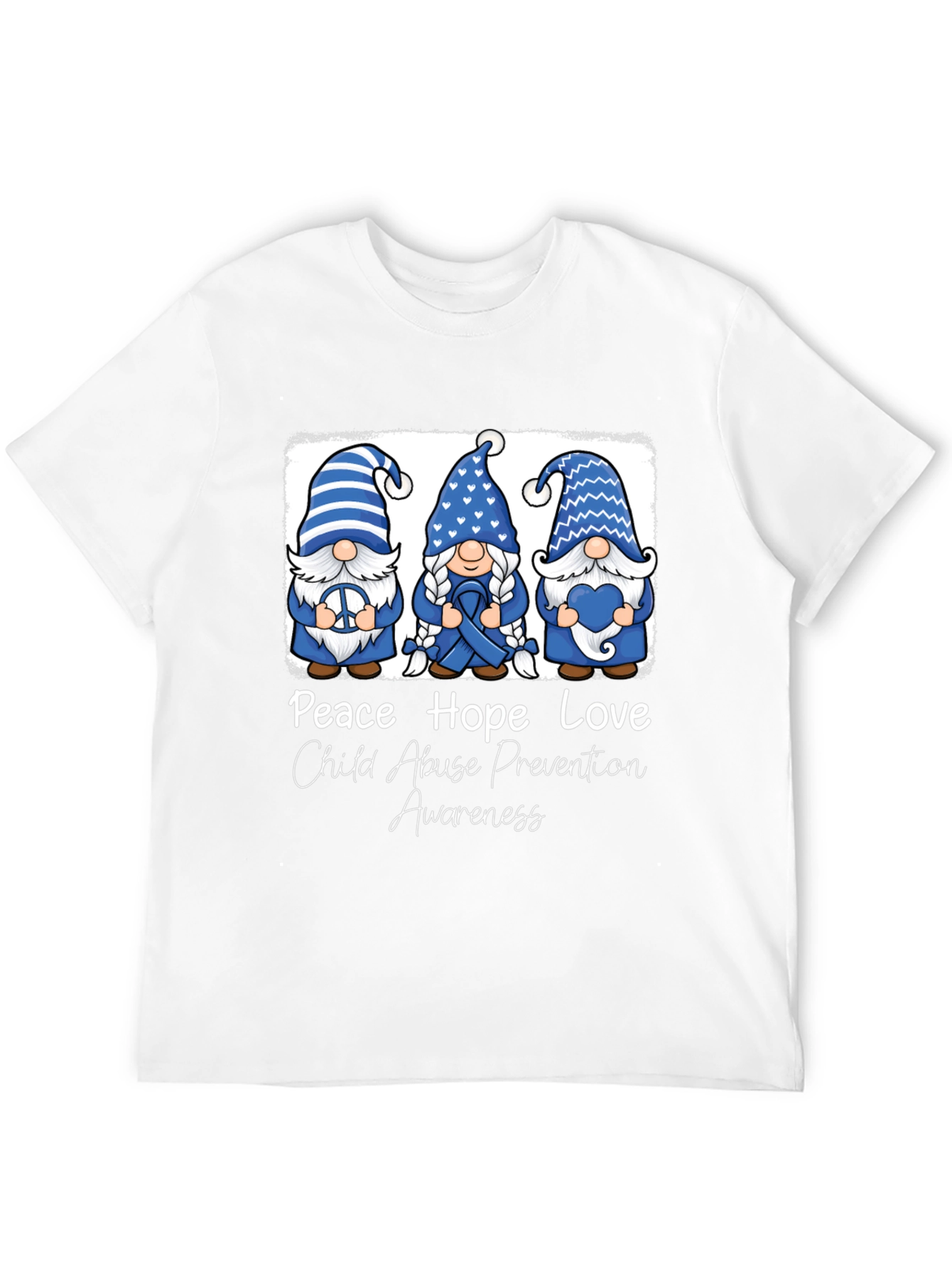 Peace Hope Love Child Abuse Prevention Awareness T-Shirt