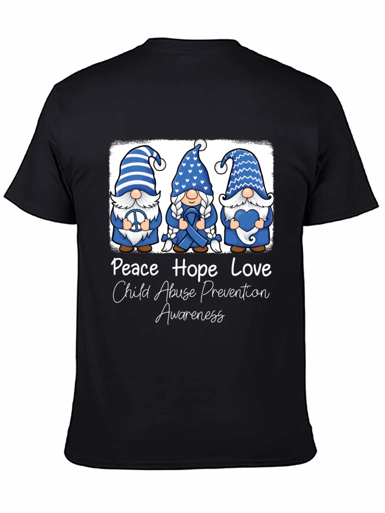 Peace Hope Love Child Abuse Prevention Awareness T-Shirt