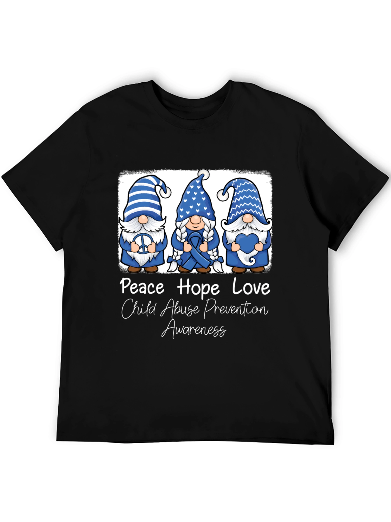 Peace Hope Love Child Abuse Prevention Awareness T-Shirt