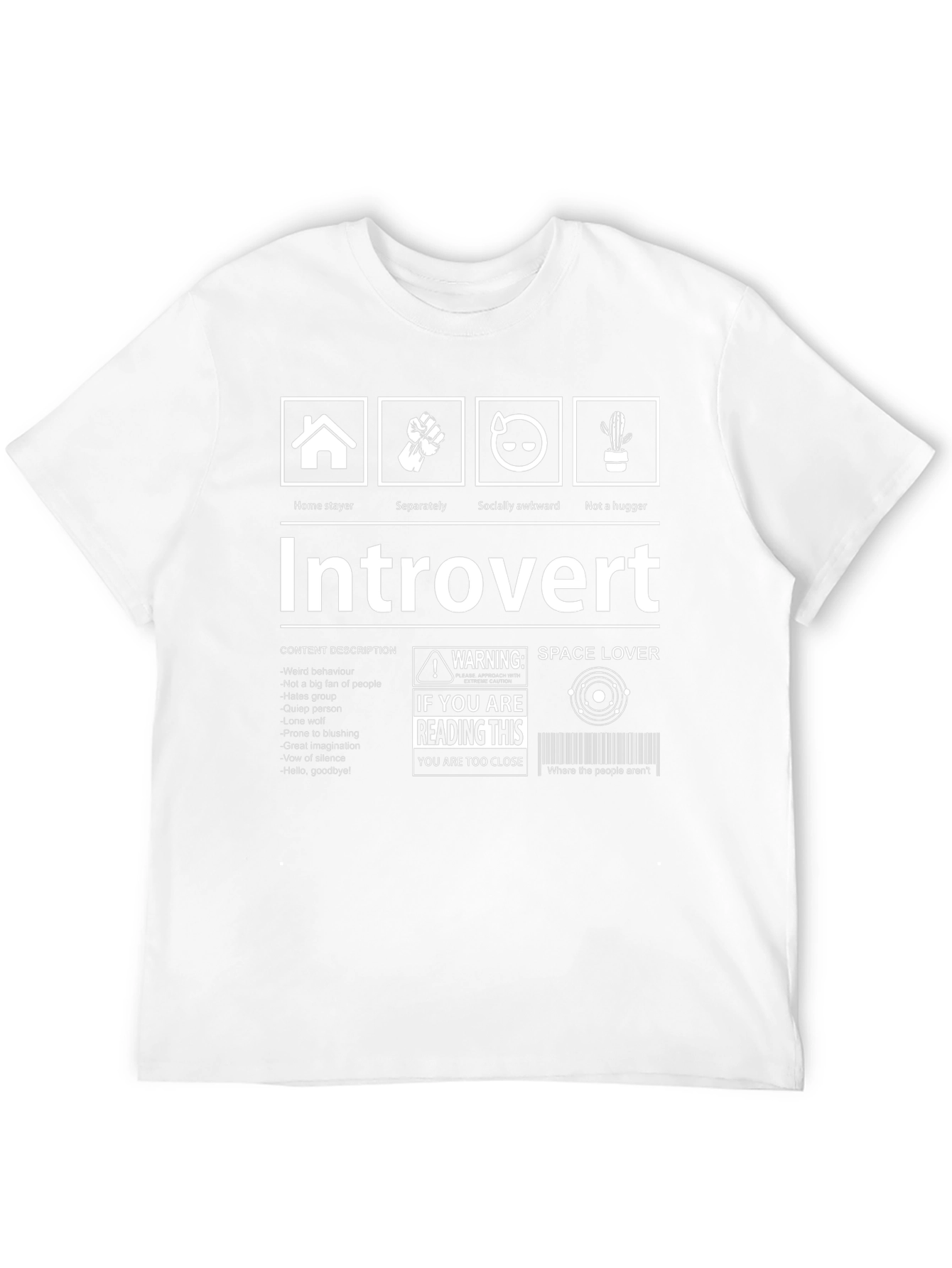 Introvert Space Lover Graphic T-Shirt
