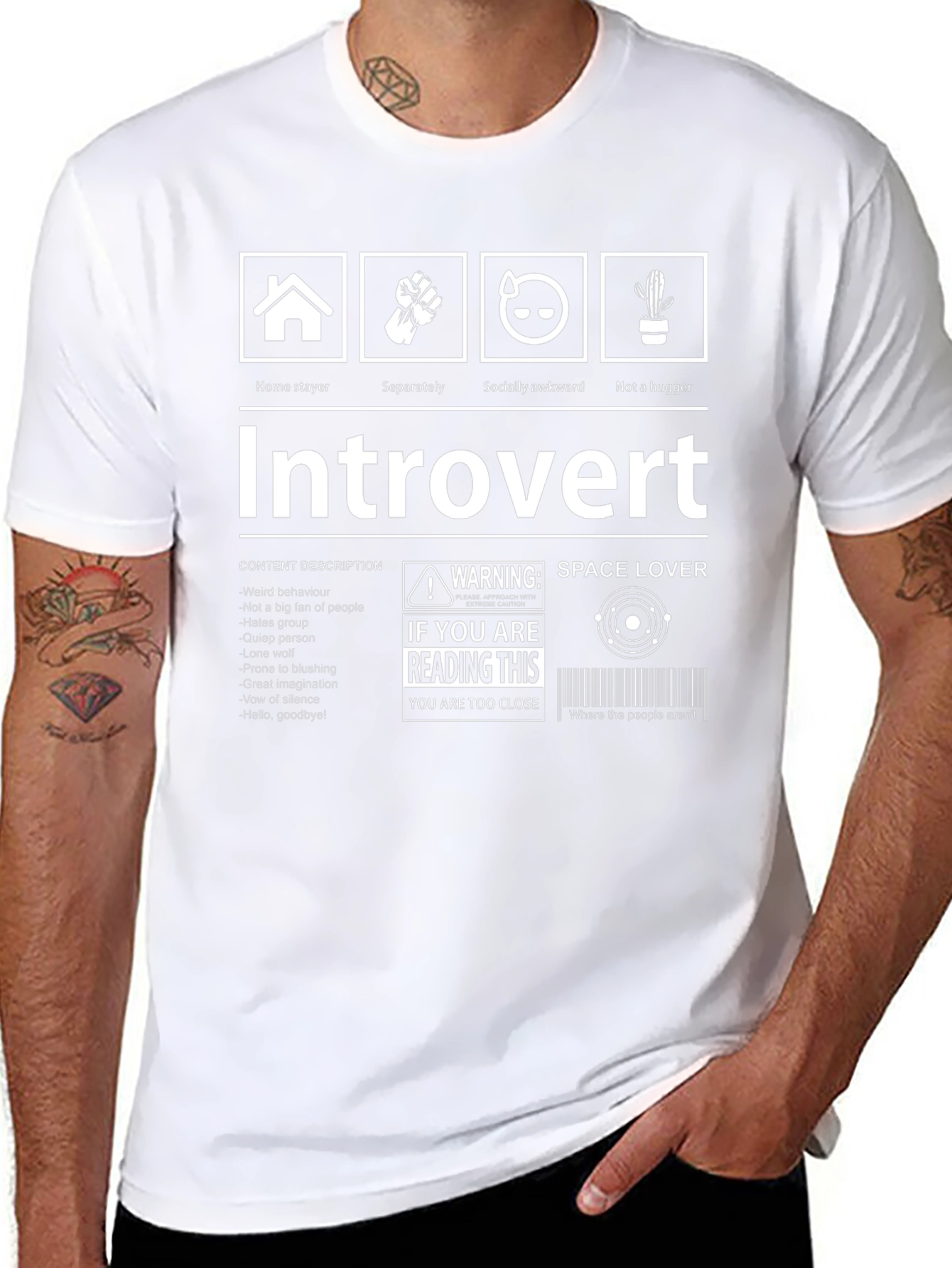 Introvert Space Lover Graphic T-Shirt