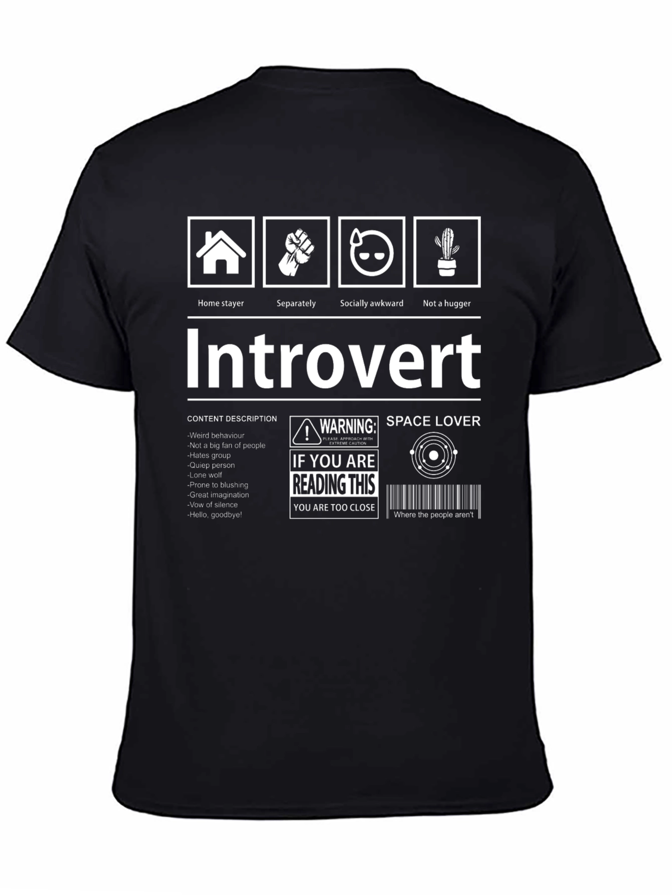 Introvert Space Lover Graphic T-Shirt