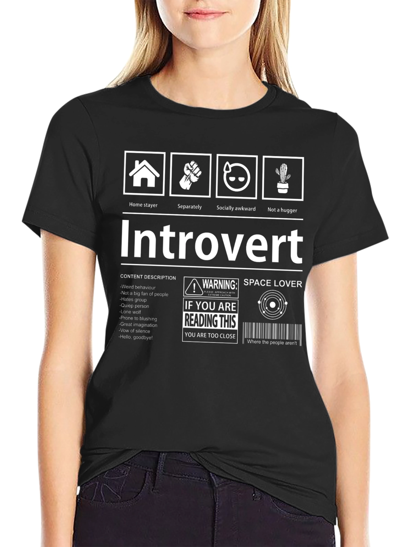 Introvert Space Lover Graphic T-Shirt