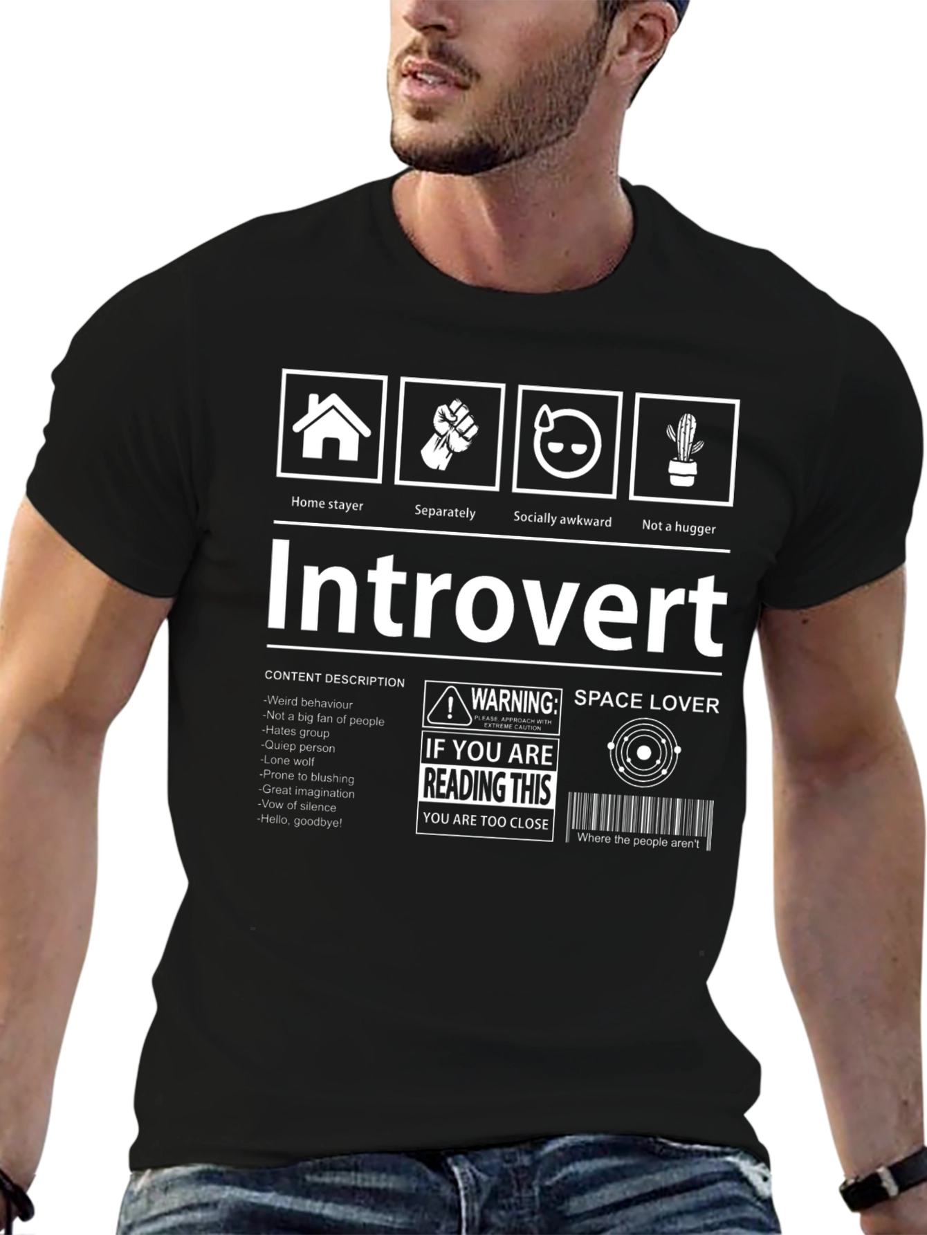 Introvert Space Lover Graphic T-Shirt