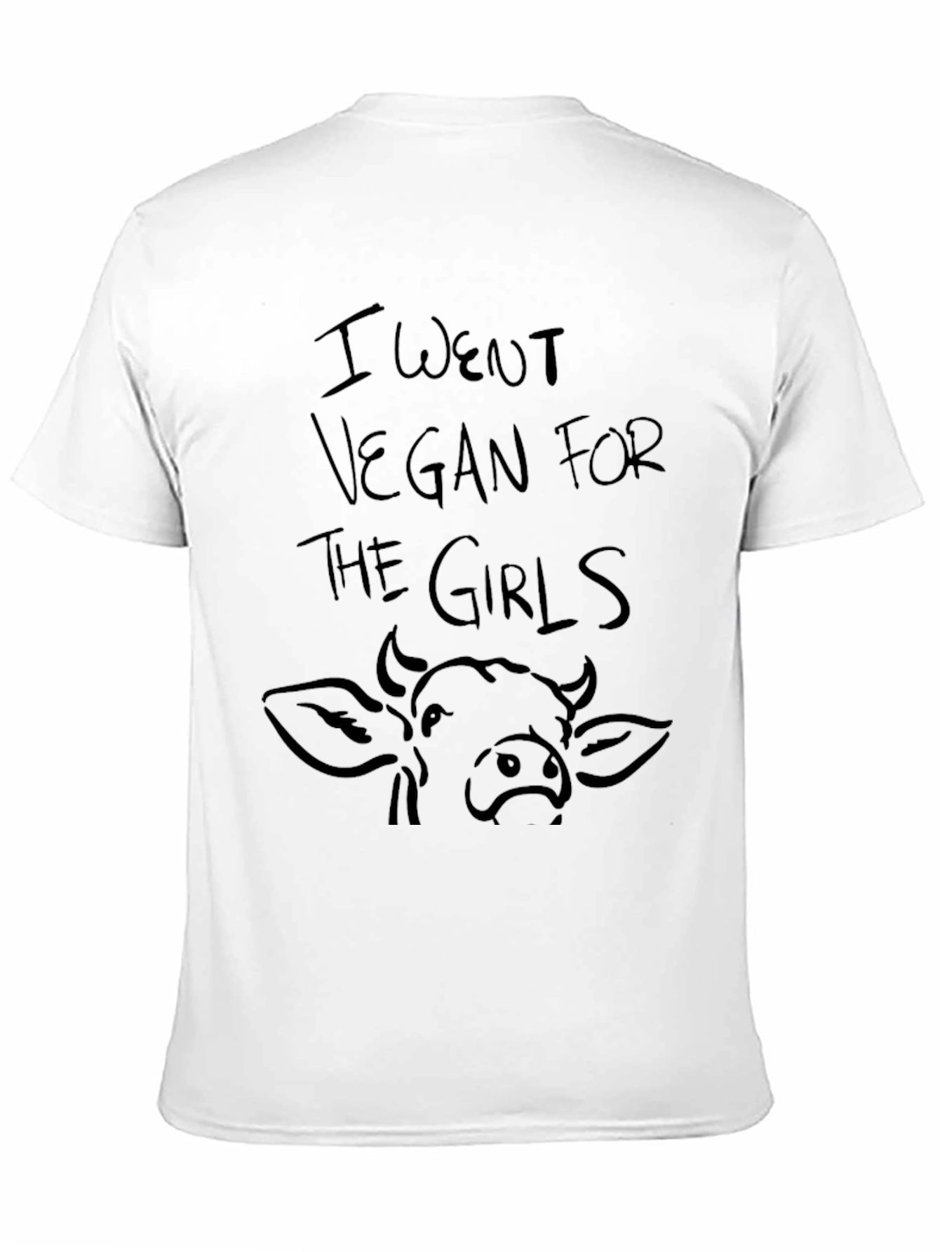 Vegan for the Girls Mens Black Graphic Tee