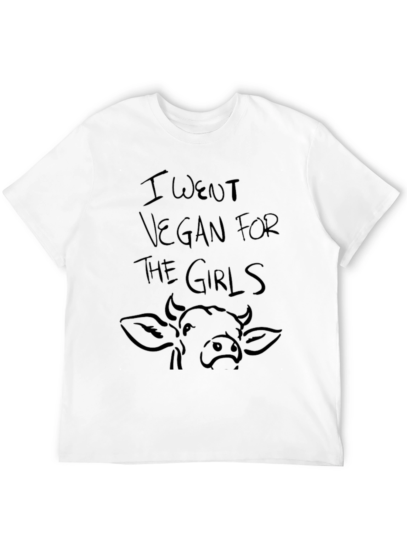 Vegan for the Girls Mens Black Graphic Tee