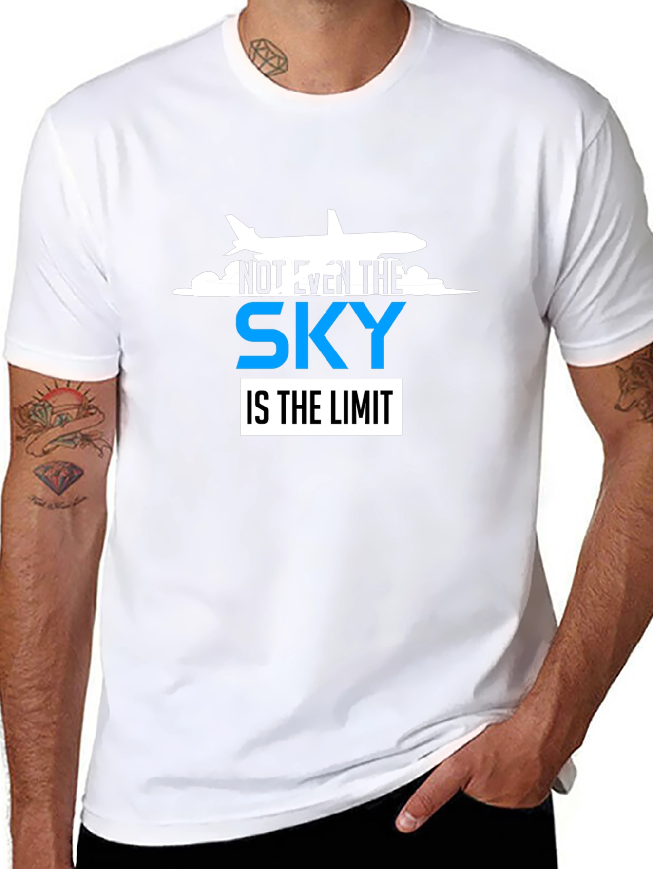 Skys The Limit Graphic Tee - Airplane Shirt