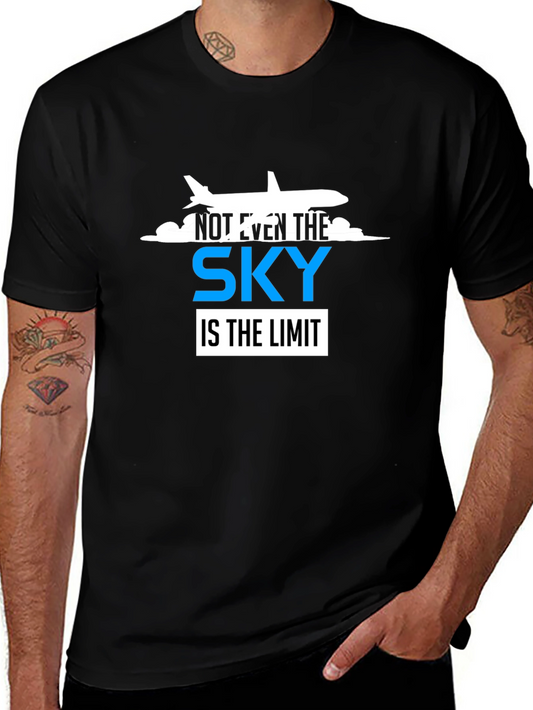 Skys The Limit Graphic Tee - Airplane Shirt