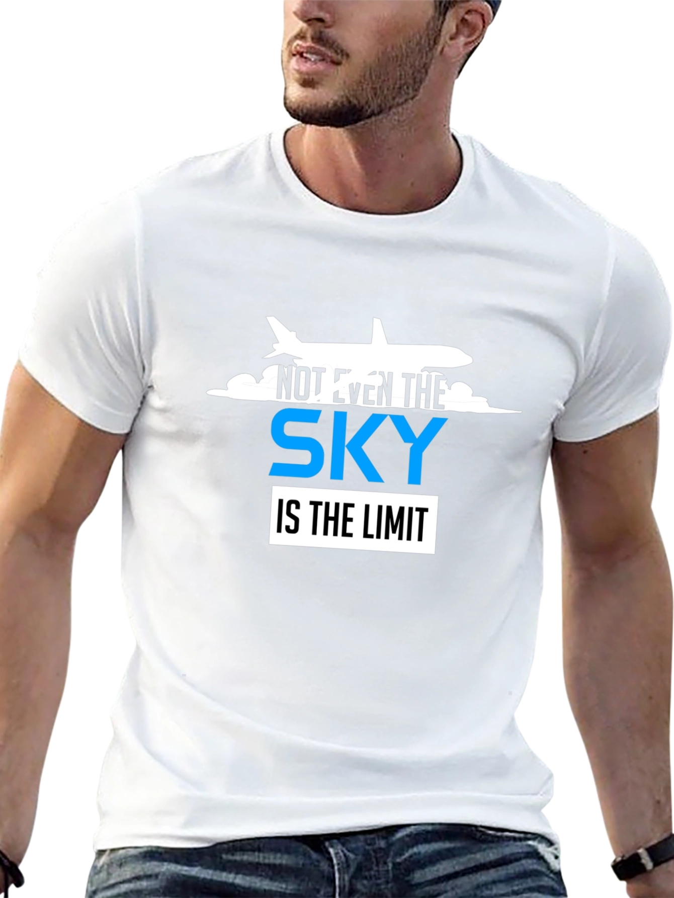 Skys The Limit Graphic Tee - Airplane Shirt