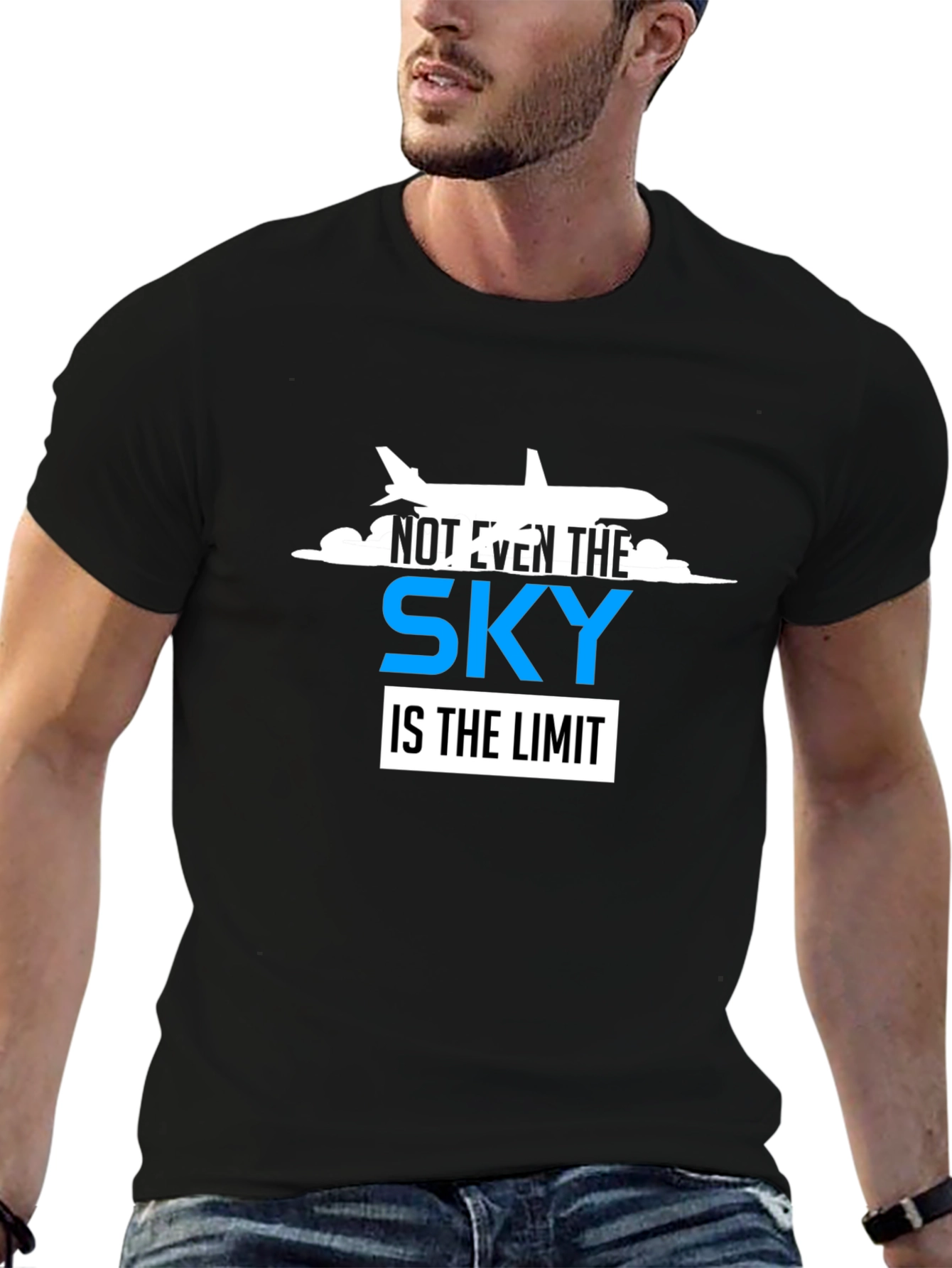 Skys The Limit Graphic Tee - Airplane Shirt