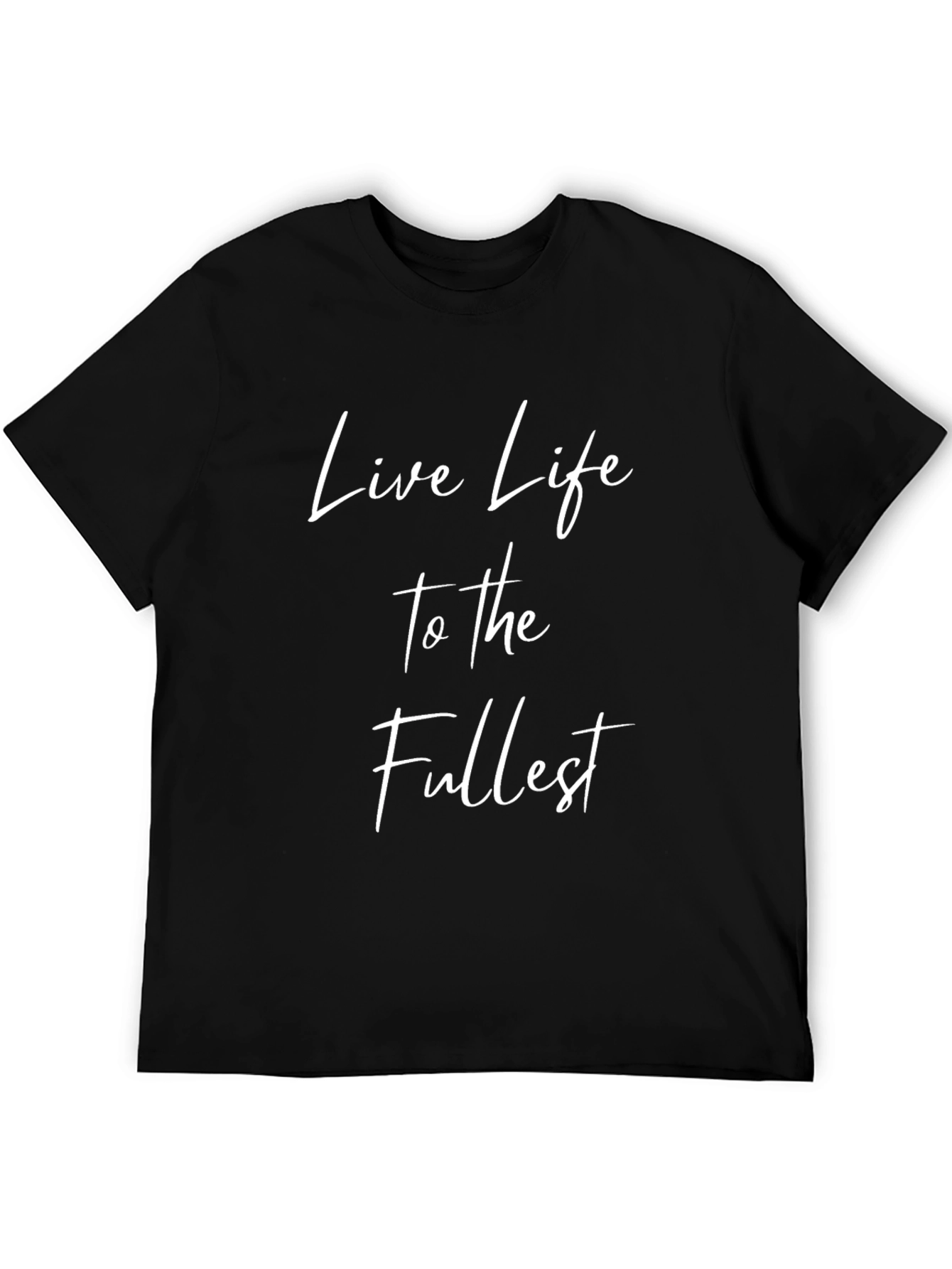 Live Life to the Fullest Graphic Tee - Black