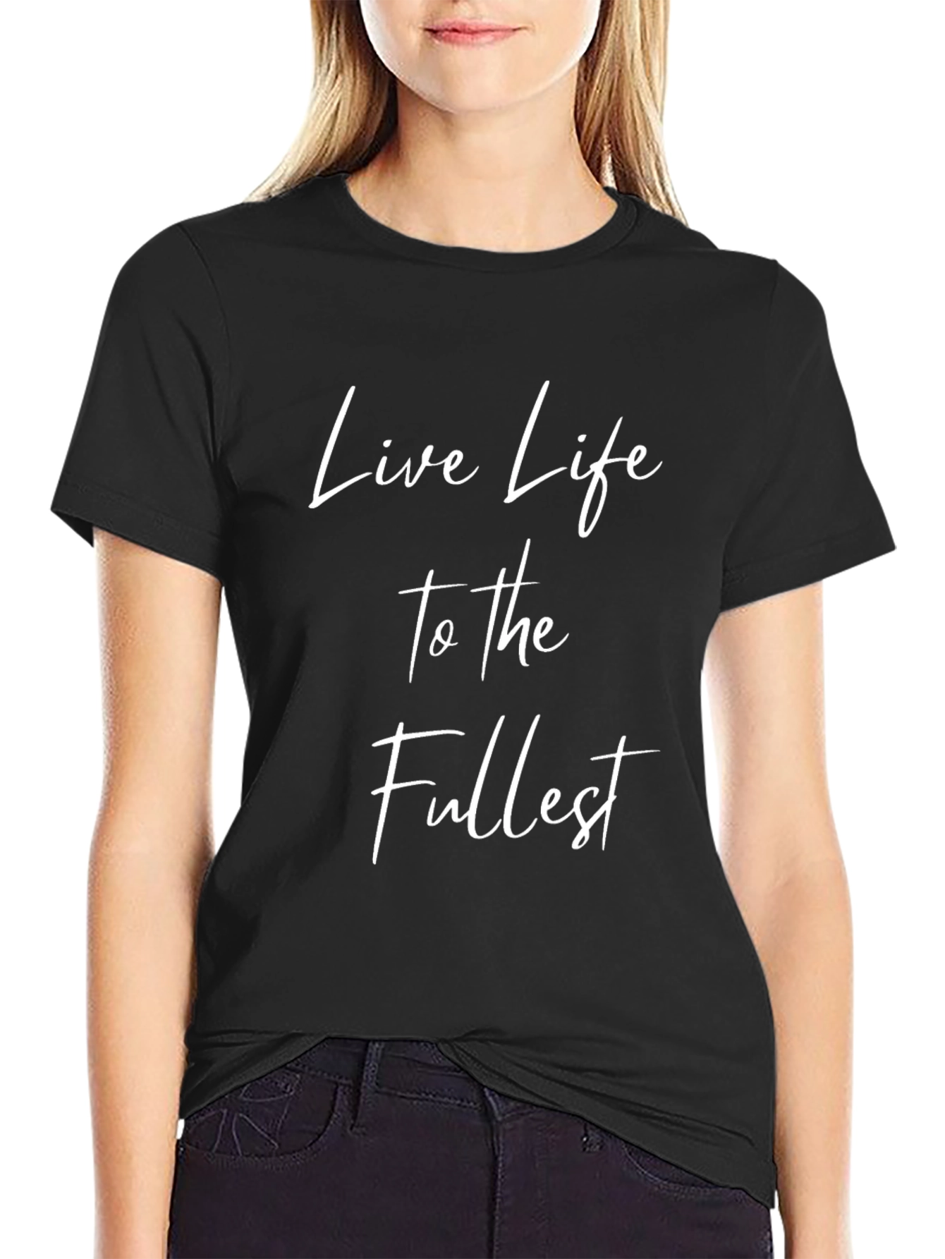 Live Life to the Fullest Graphic Tee - Black