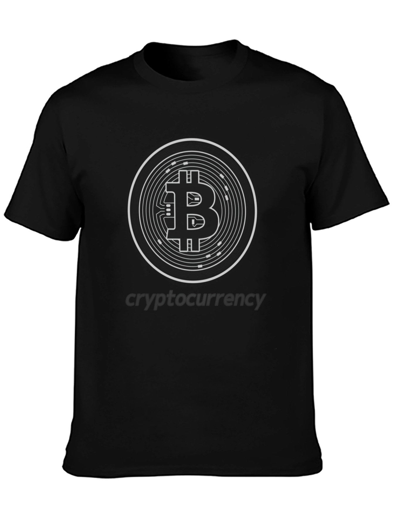Bitcoin Cryptocurrency Black T-Shirt