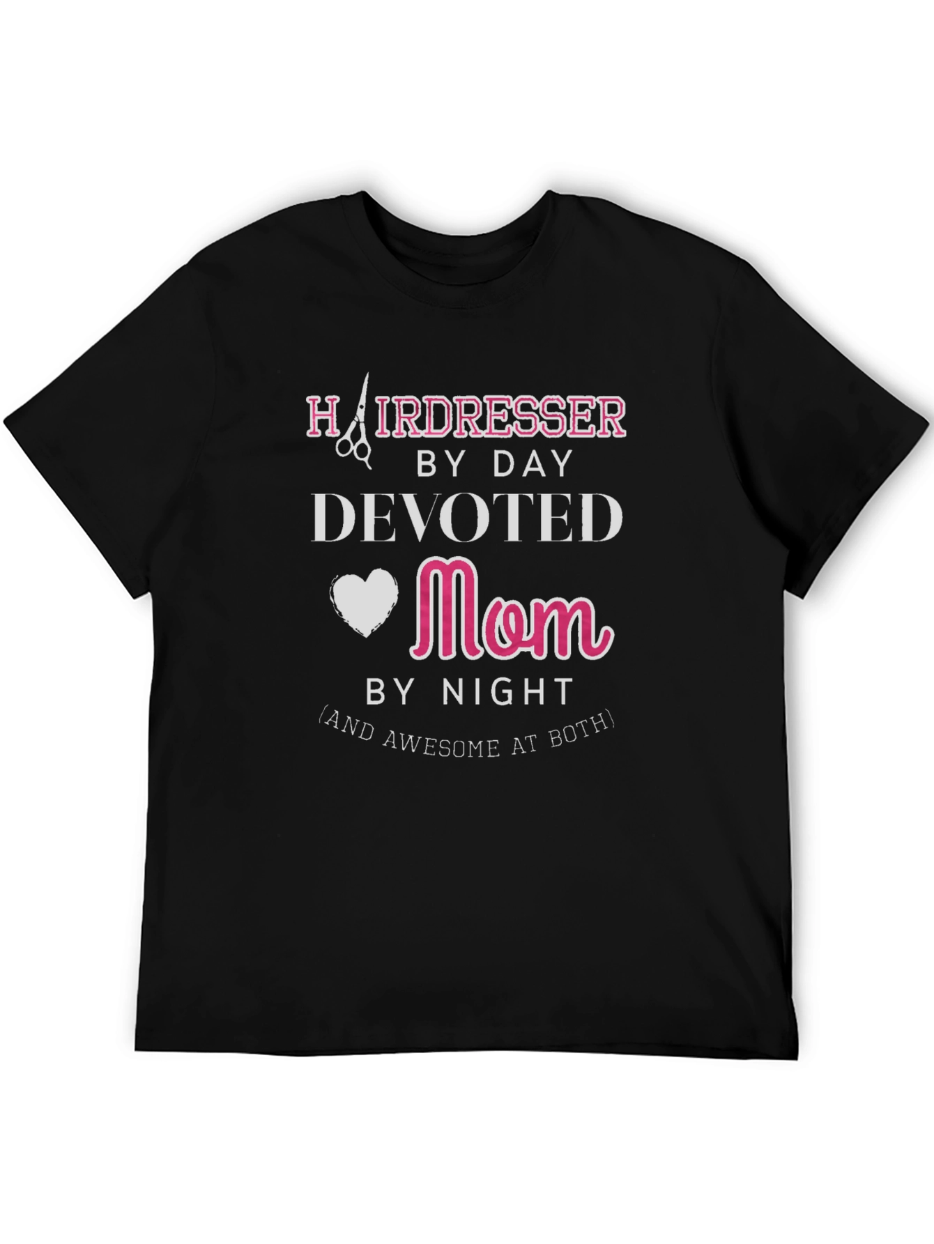Hairdresser Mom Graphic Tee - Black