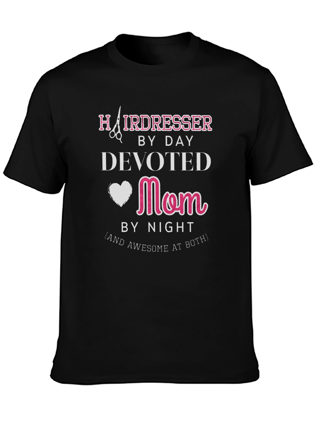 Hairdresser Mom Graphic Tee - Black