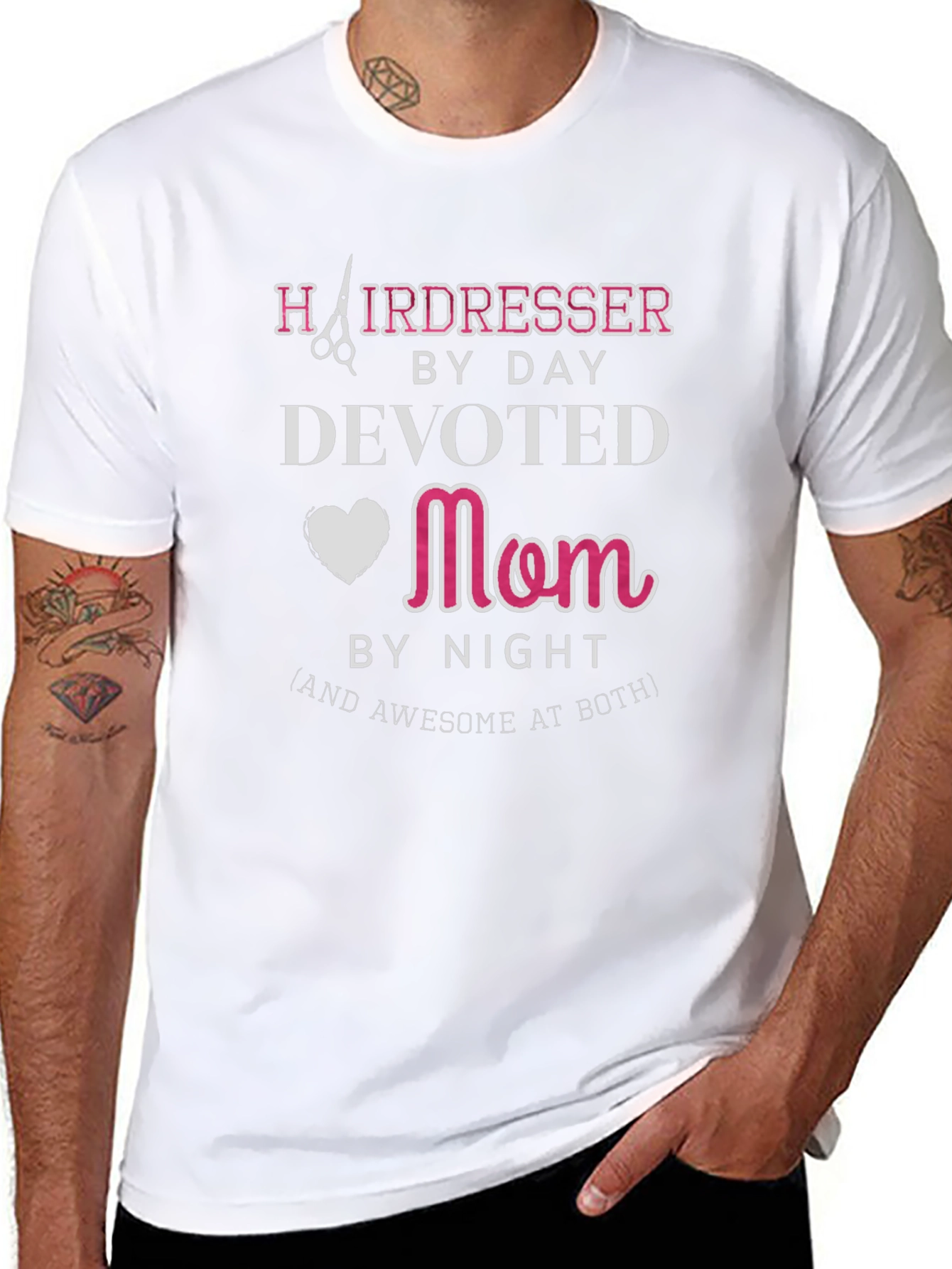 Hairdresser Mom Graphic Tee - Black