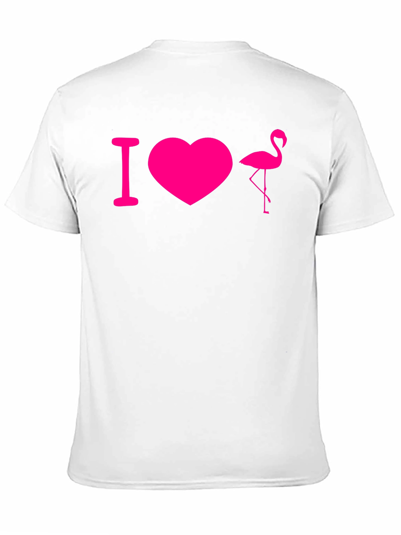 I Love Flamingos T-Shirt - Black