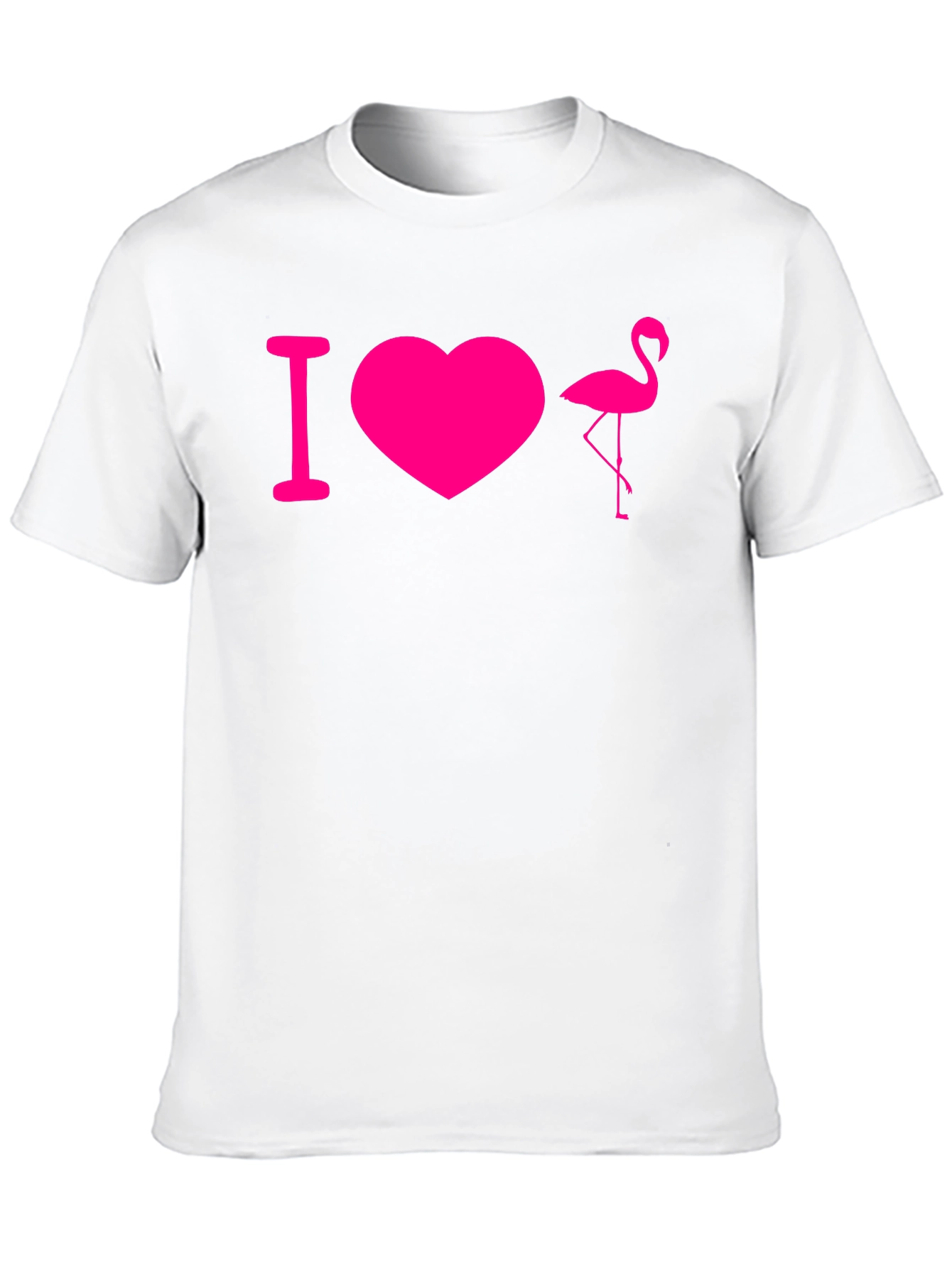 I Love Flamingos T-Shirt - Black