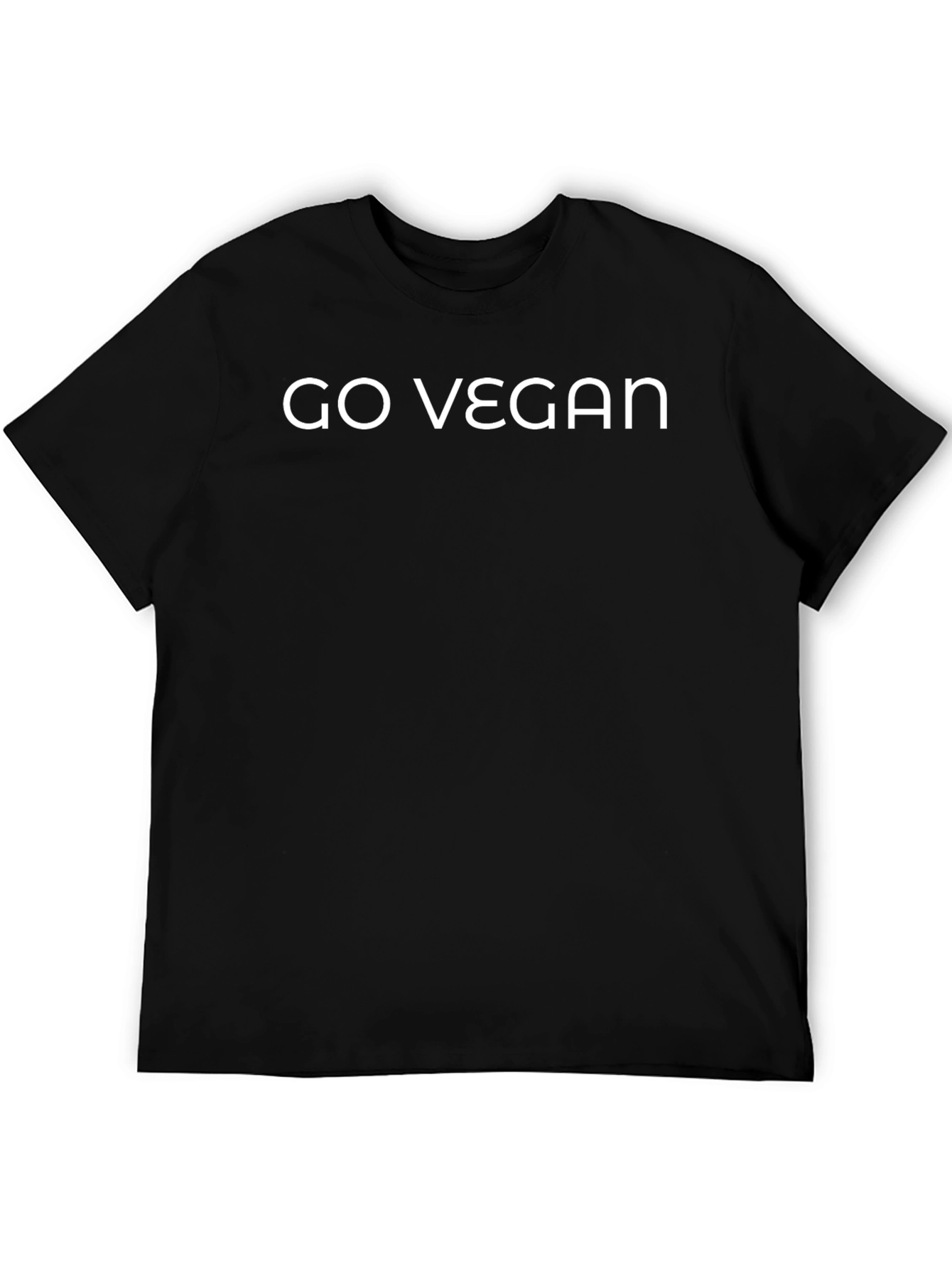 Go Vegan Graphic Tee - Black Cotton Blend
