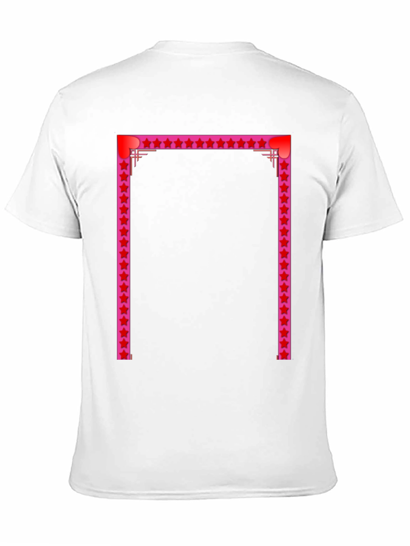 Stylish Black Tee with Star Frame Design