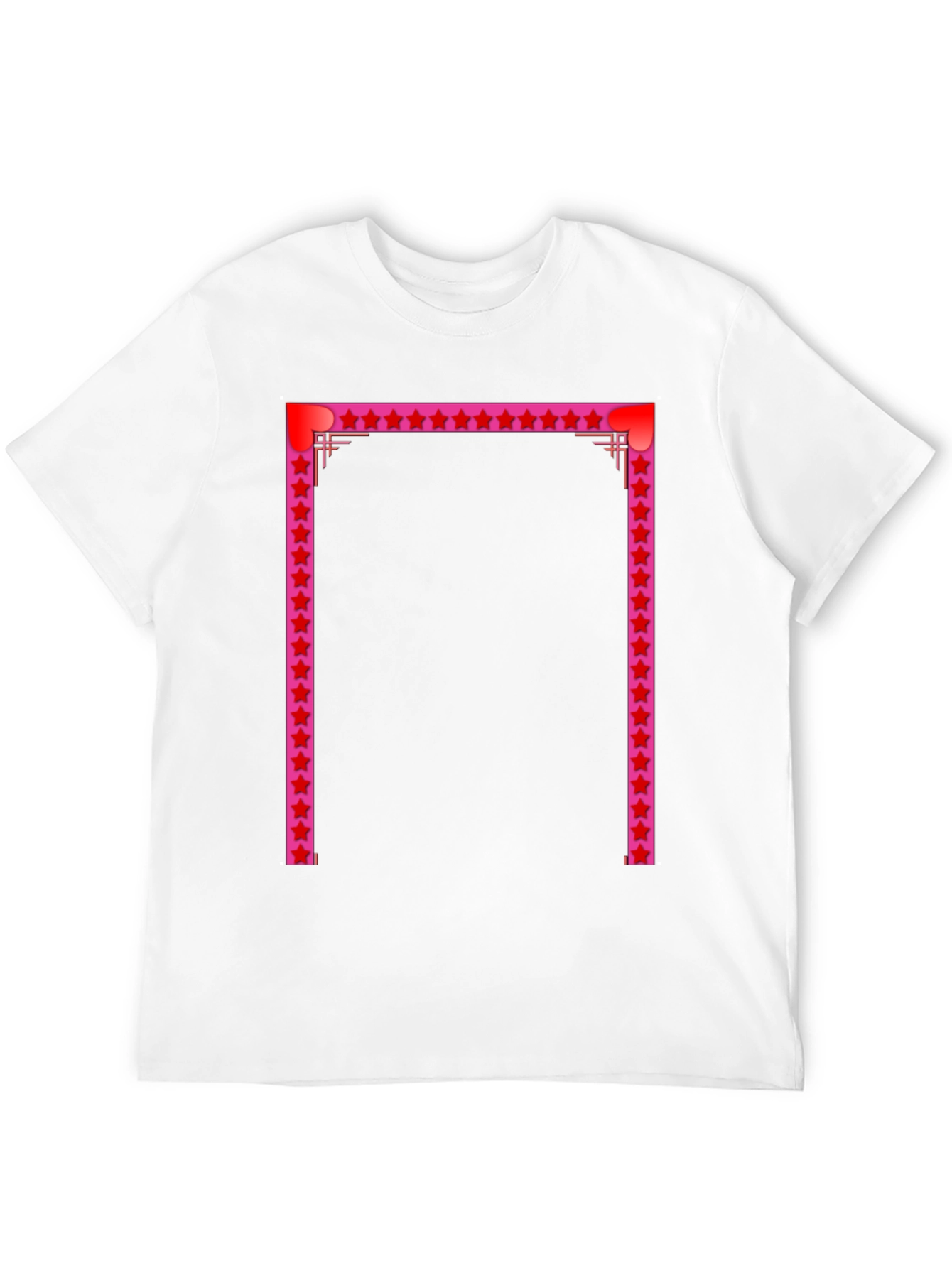 Stylish Black Tee with Star Frame Design