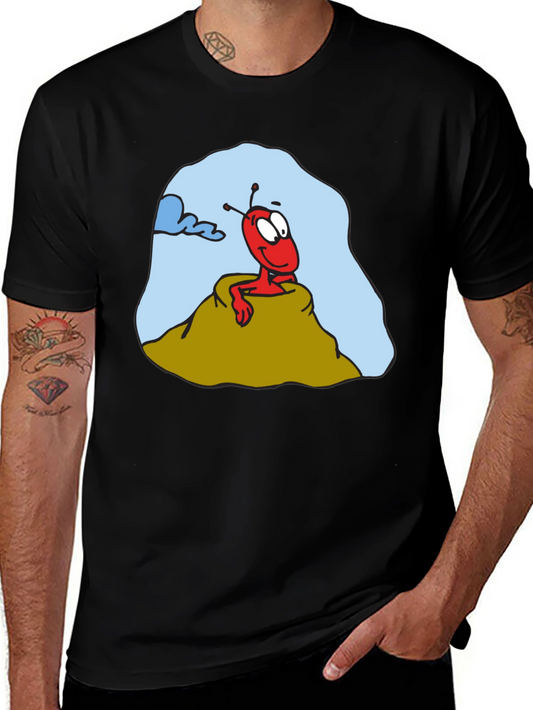 Cartoon Ant Graphic T-Shirt - Funny Insect Tee