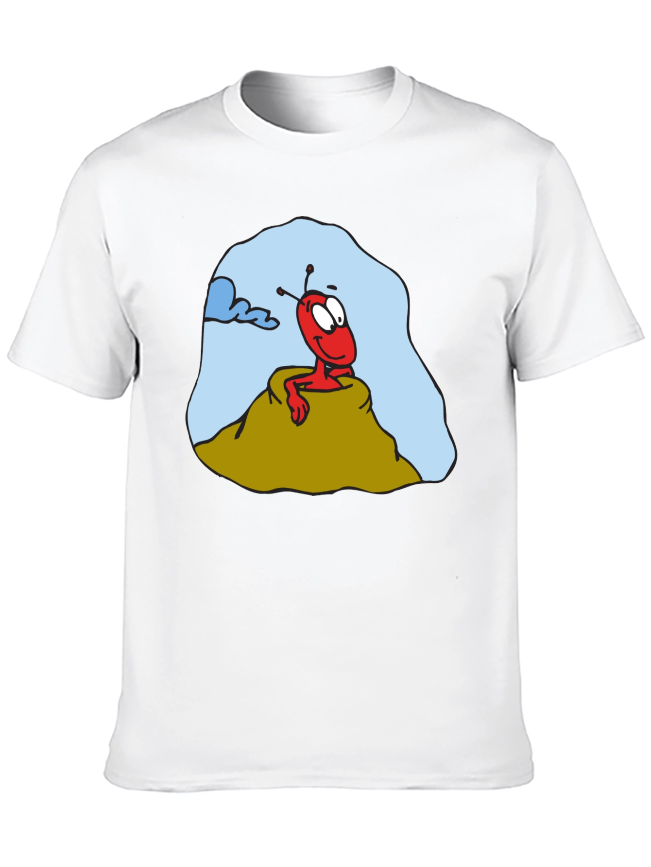 Cartoon Ant Graphic T-Shirt - Funny Insect Tee