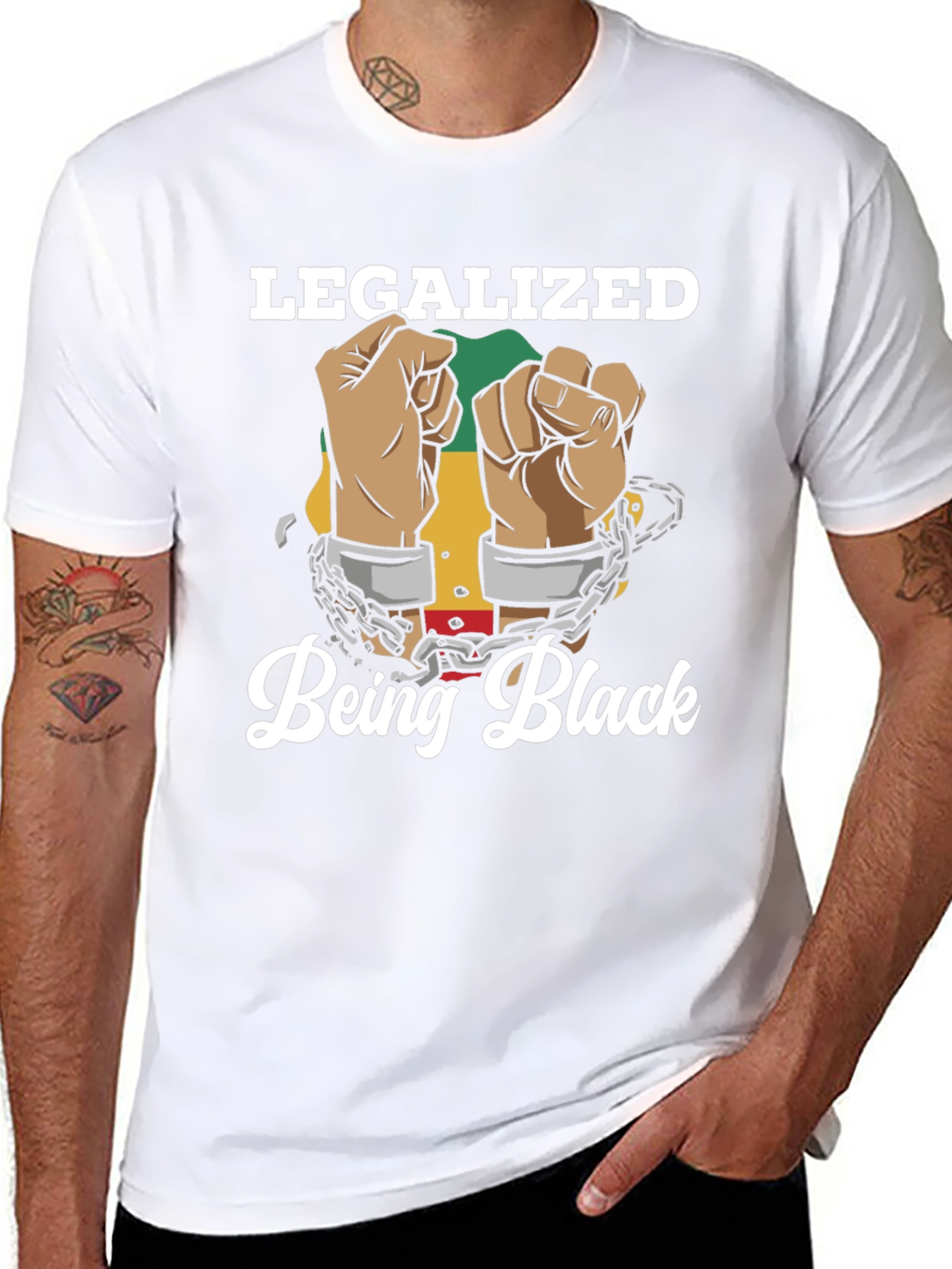 Legalized Being Black Graphic T-Shirt