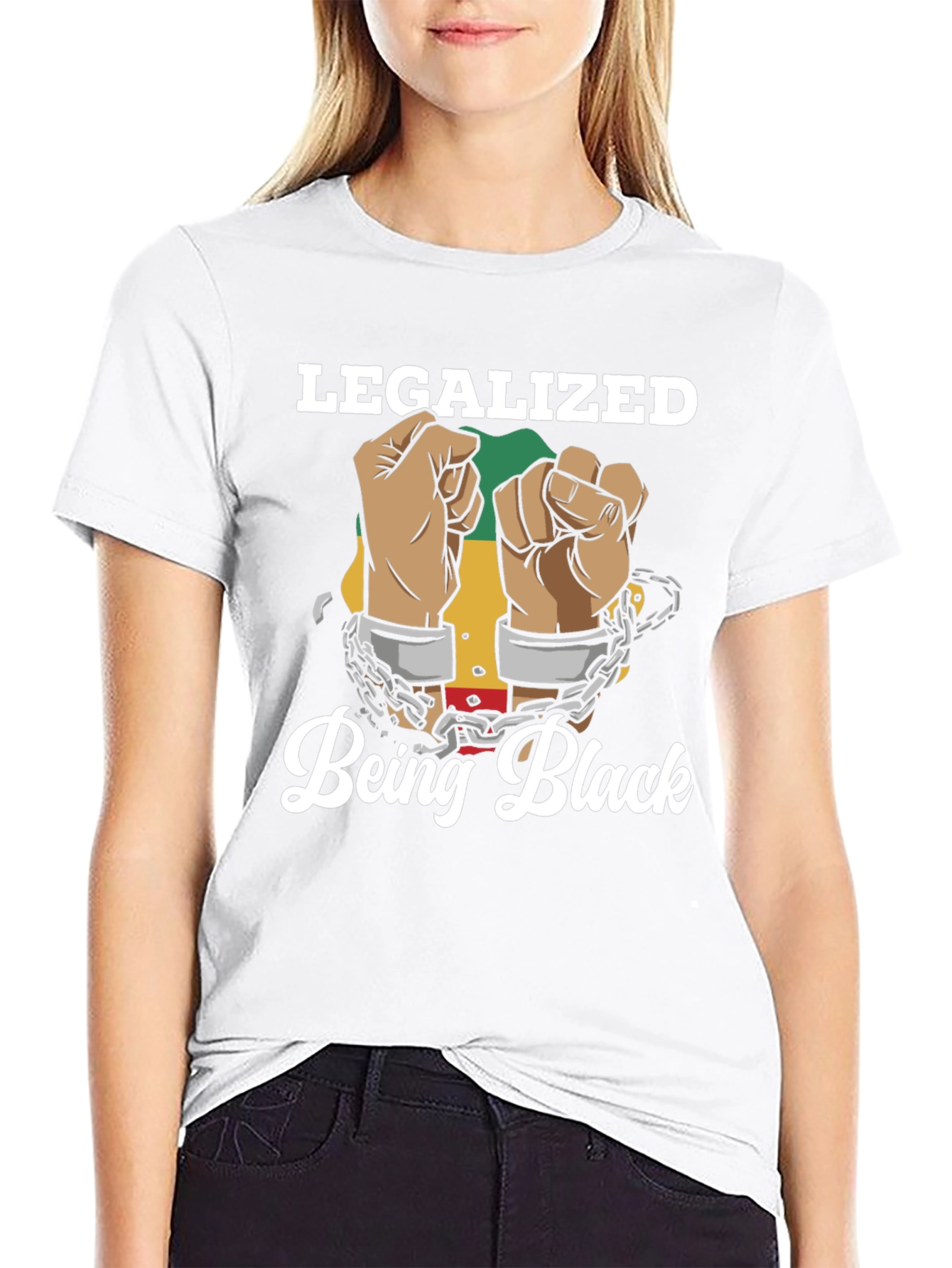 Legalized Being Black Graphic T-Shirt