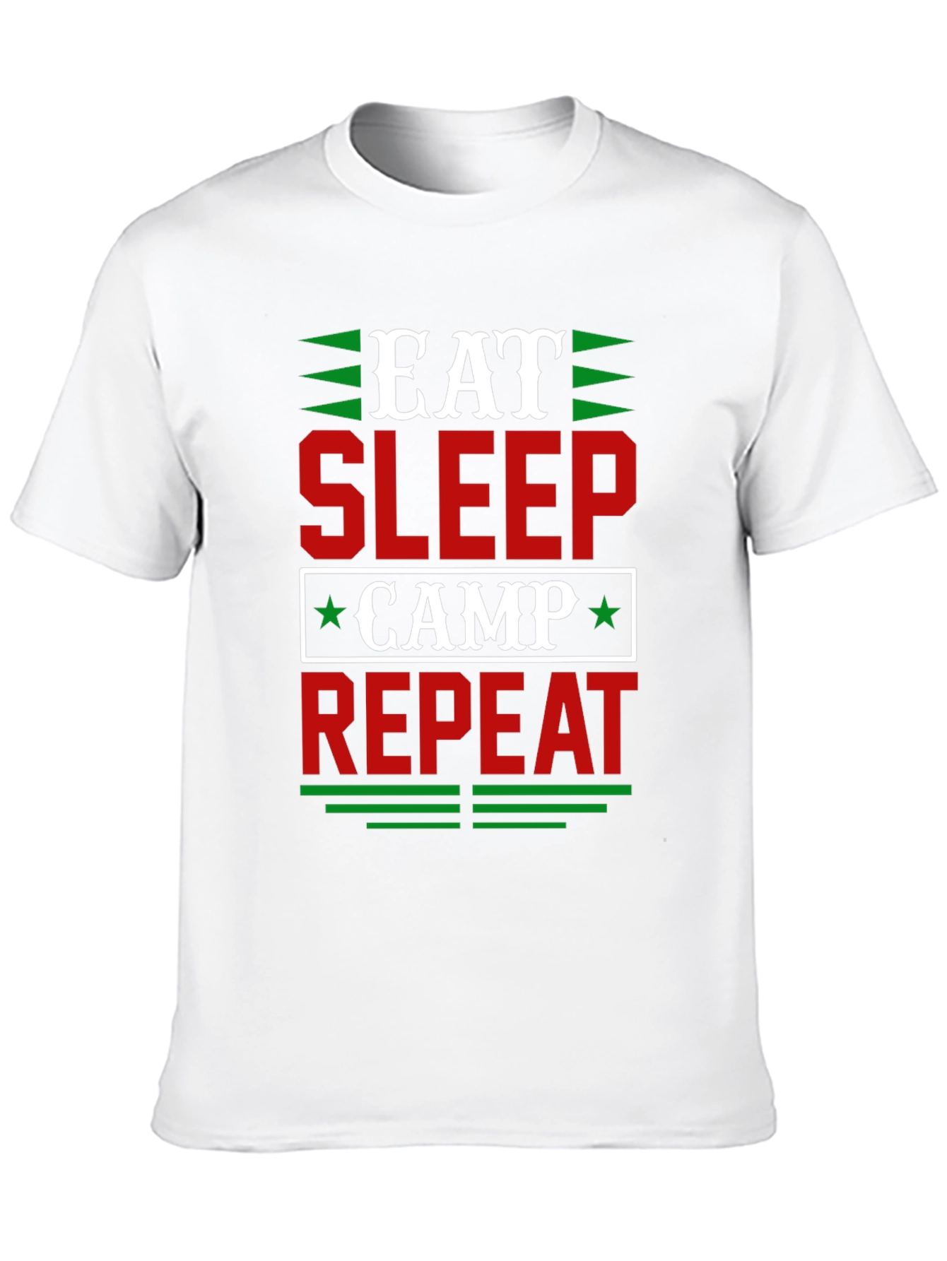 Eat Sleep Camp Repeat Graphic T-Shirt