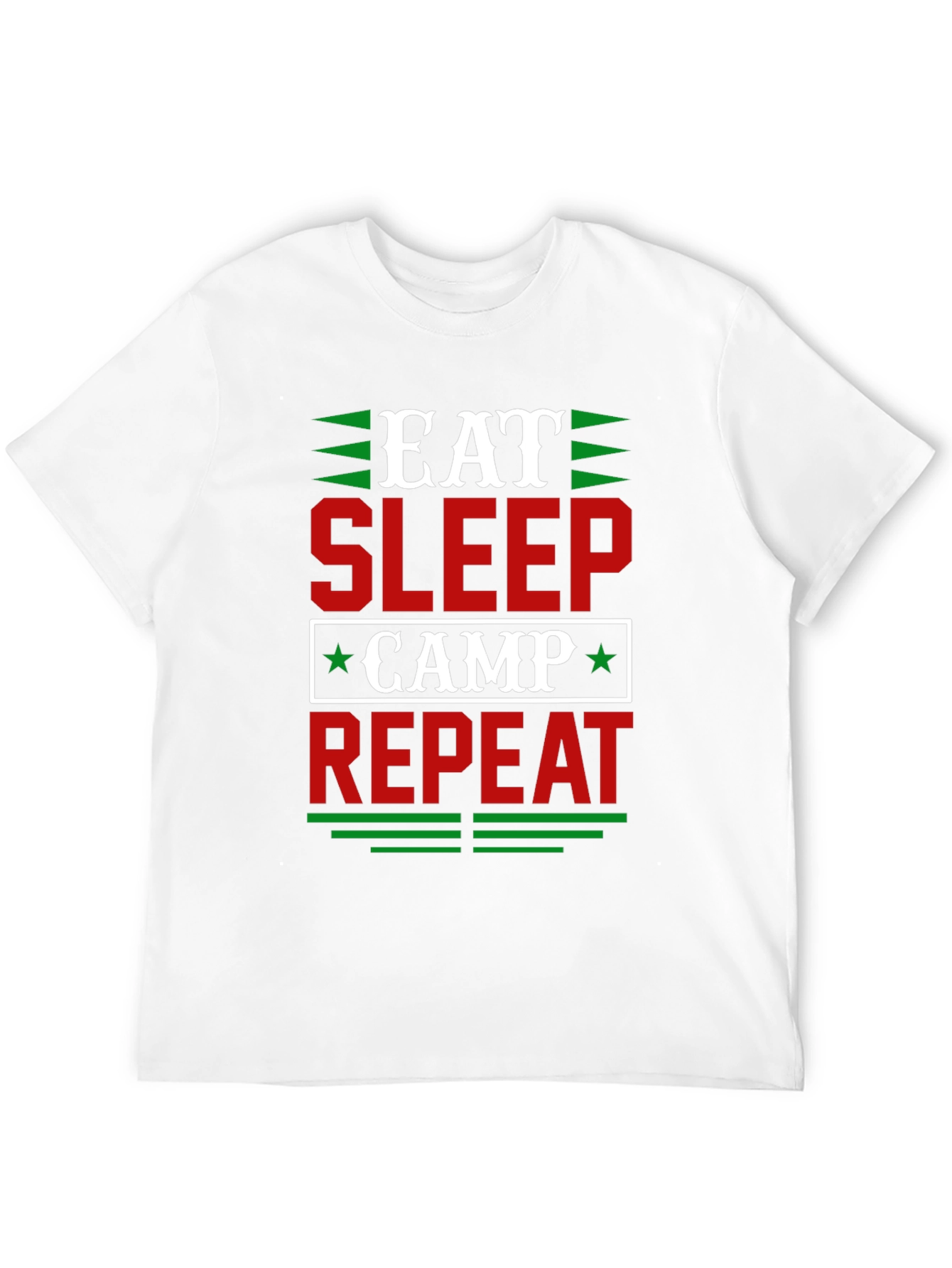 Eat Sleep Camp Repeat Graphic T-Shirt