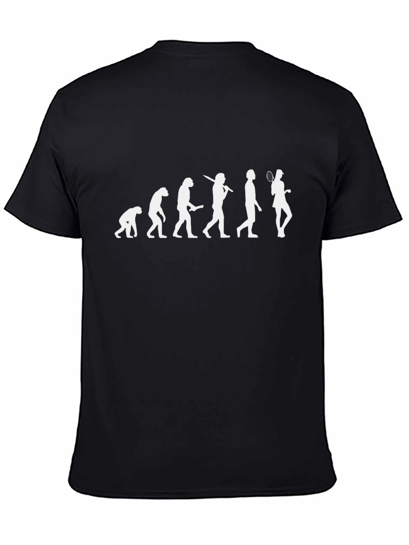 Evolution of a Badminton Player T-Shirt
