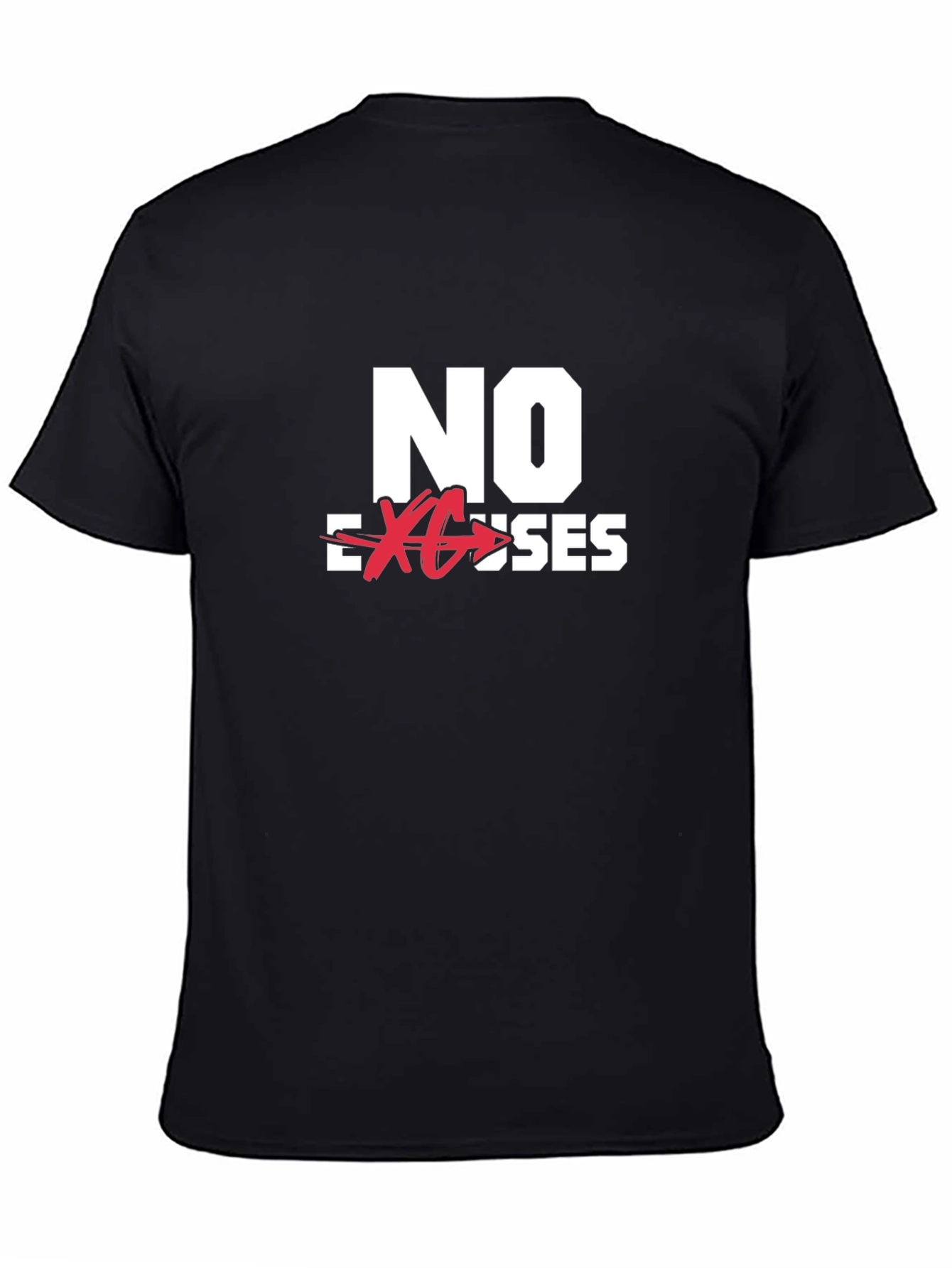No Excuses Black Graphic Tee
