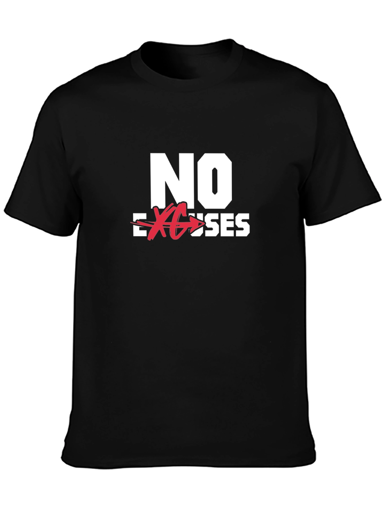 No Excuses Black Graphic Tee
