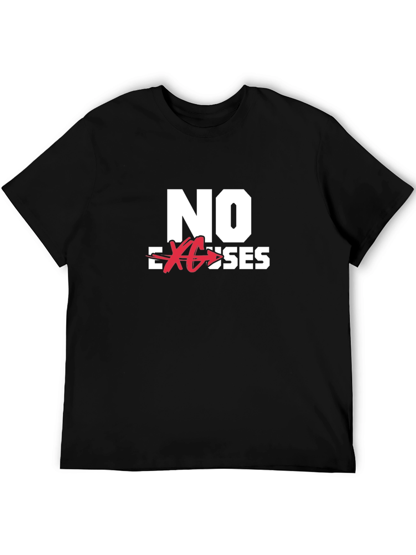 No Excuses Black Graphic Tee