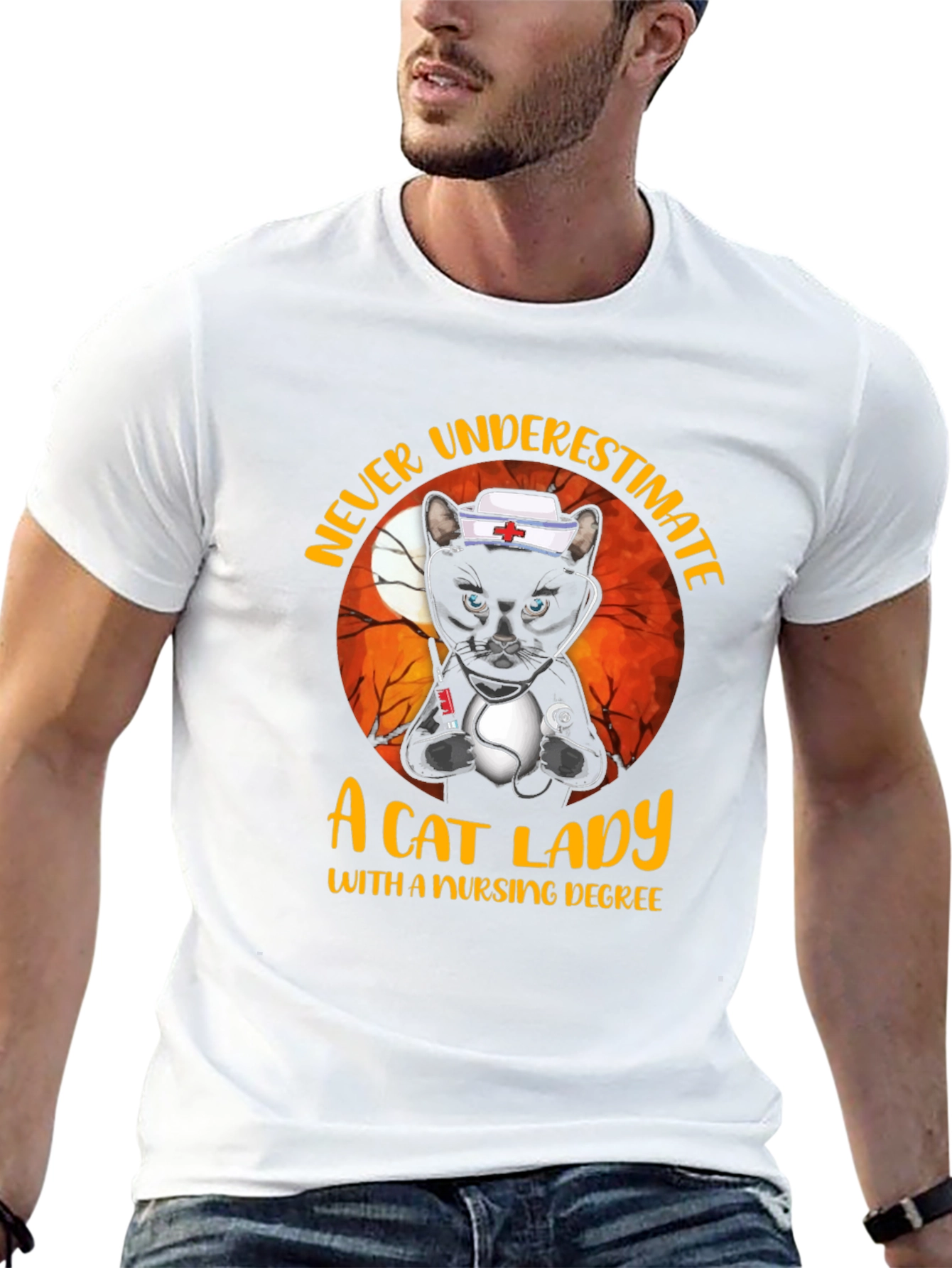 Cat Lady Nurse T-Shirt