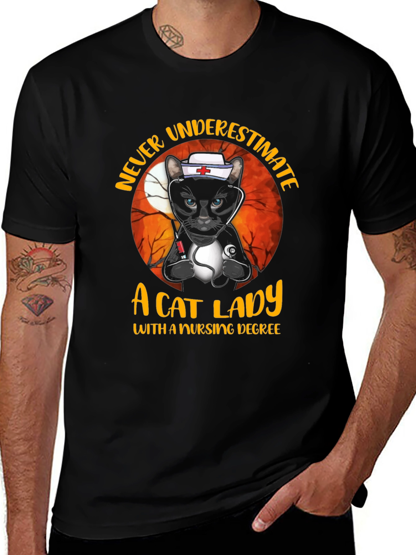 Cat Lady Nurse T-Shirt