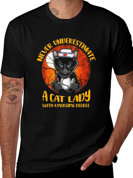 Cat Lady Nurse T-Shirt